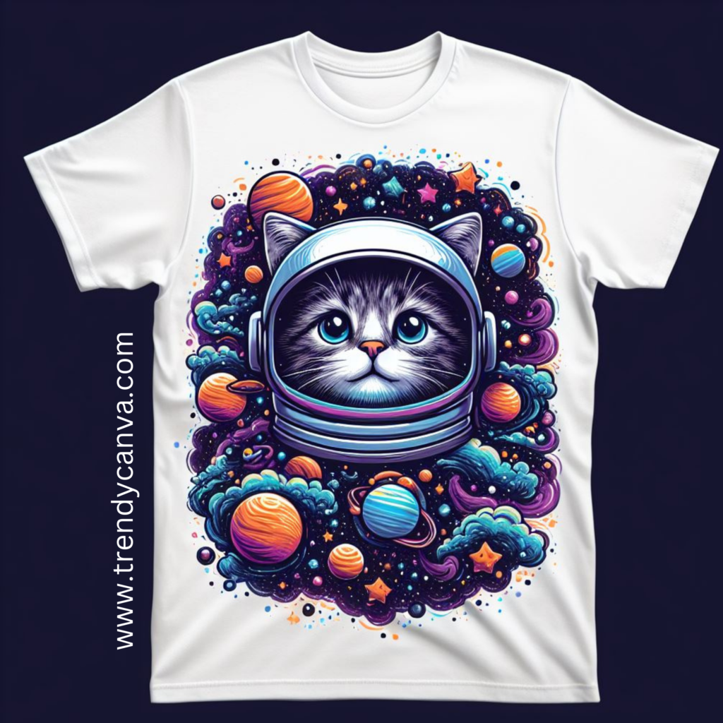 Space Cat T-Shirt Designs