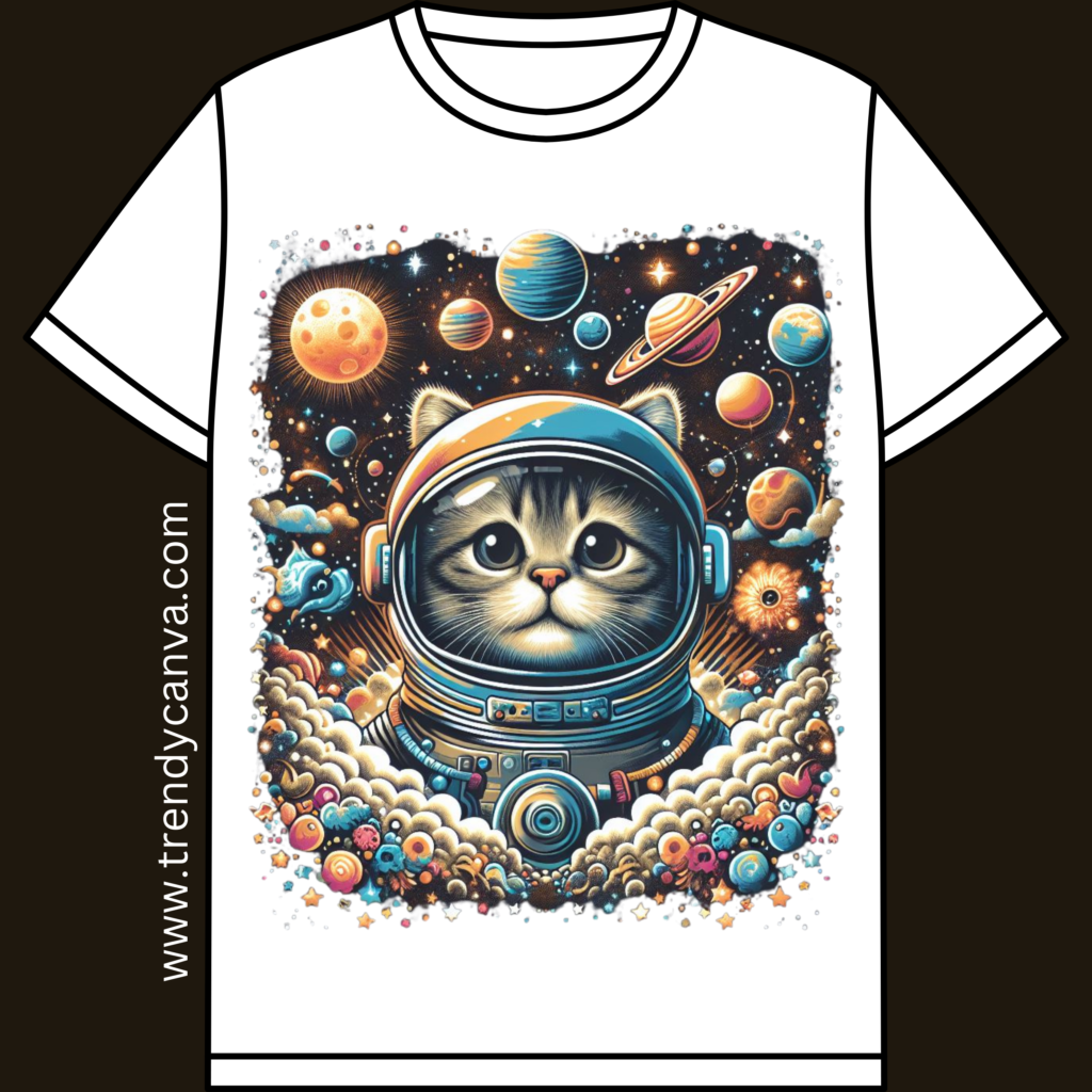 Space Cat T-Shirt Designs