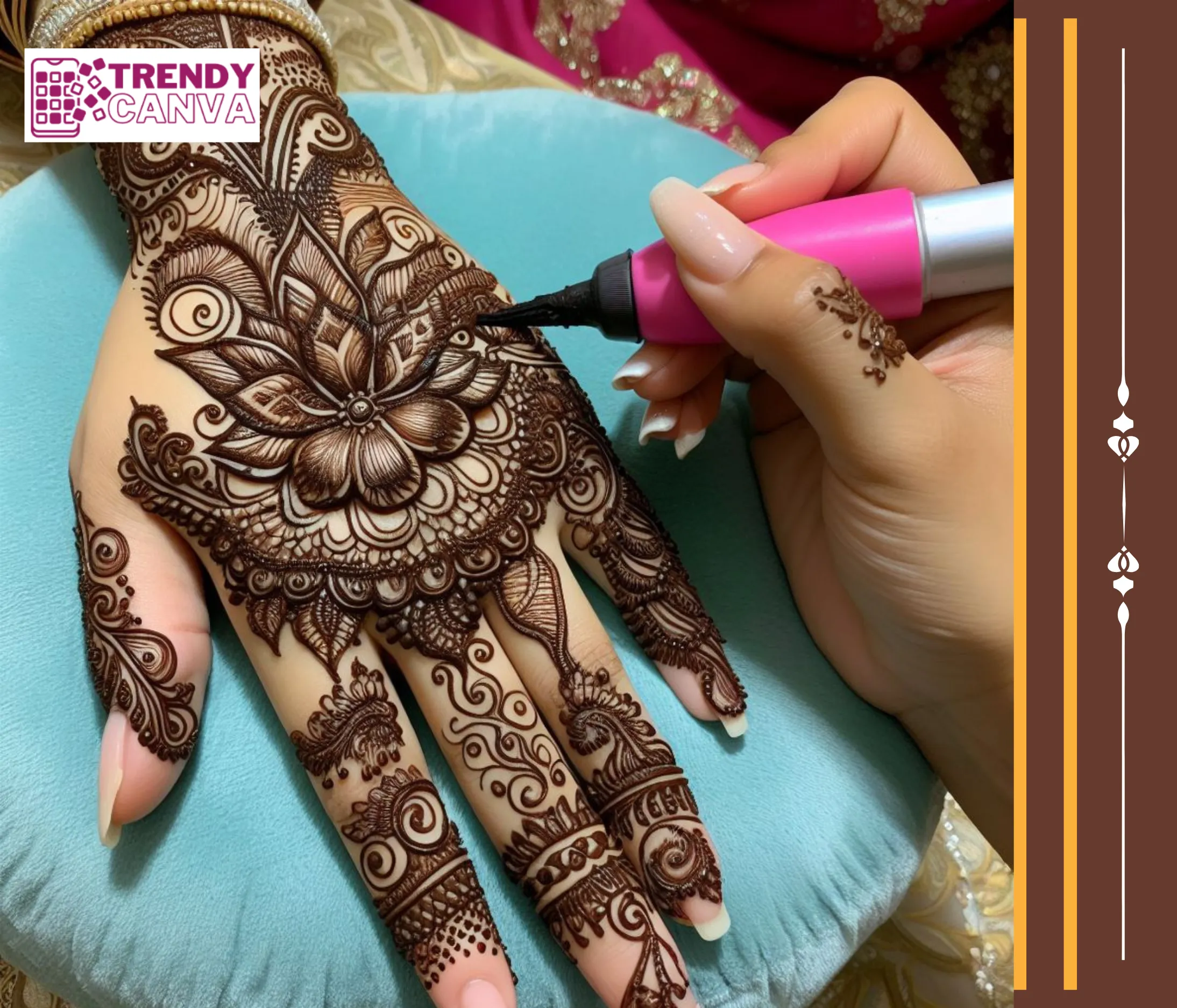 Floral Arabic Mehndi Designs for the Back Hand Fancy Trend Florals