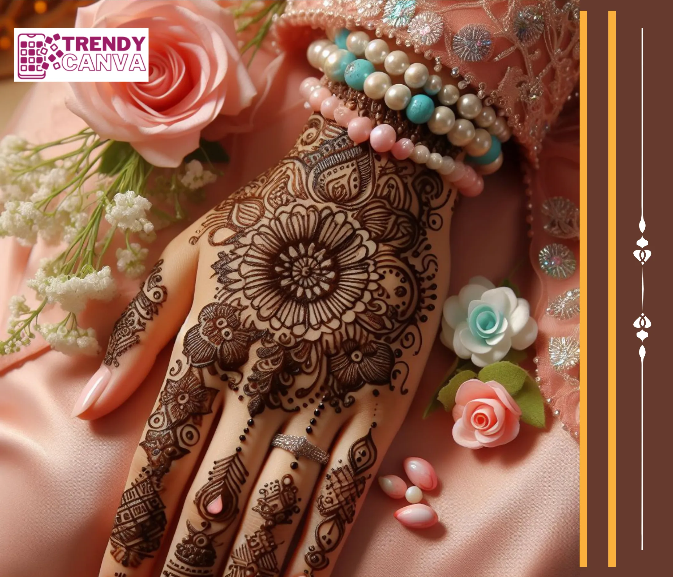 Arabic Mehndi with a Motif: Traditional Beauty with a Twist