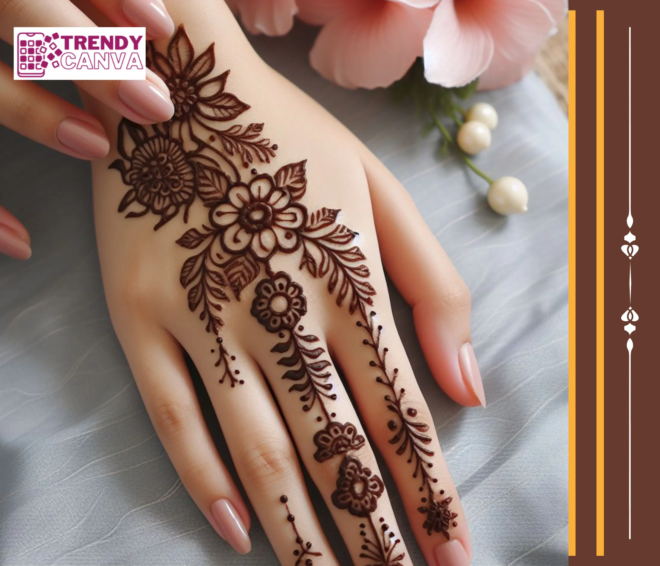 Minimalist Floral Mehndi Designs