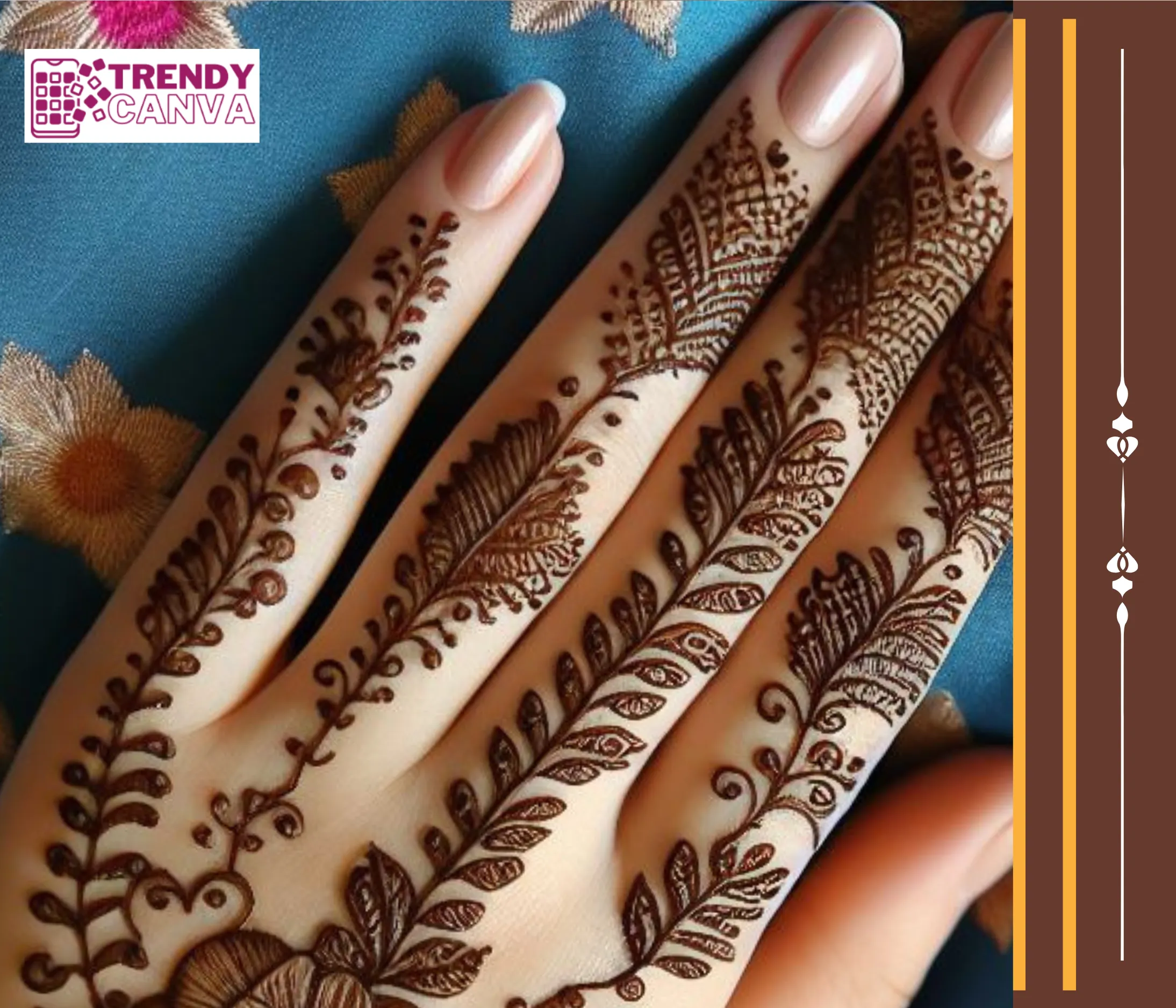 Minimalist Floral Mehndi Designs