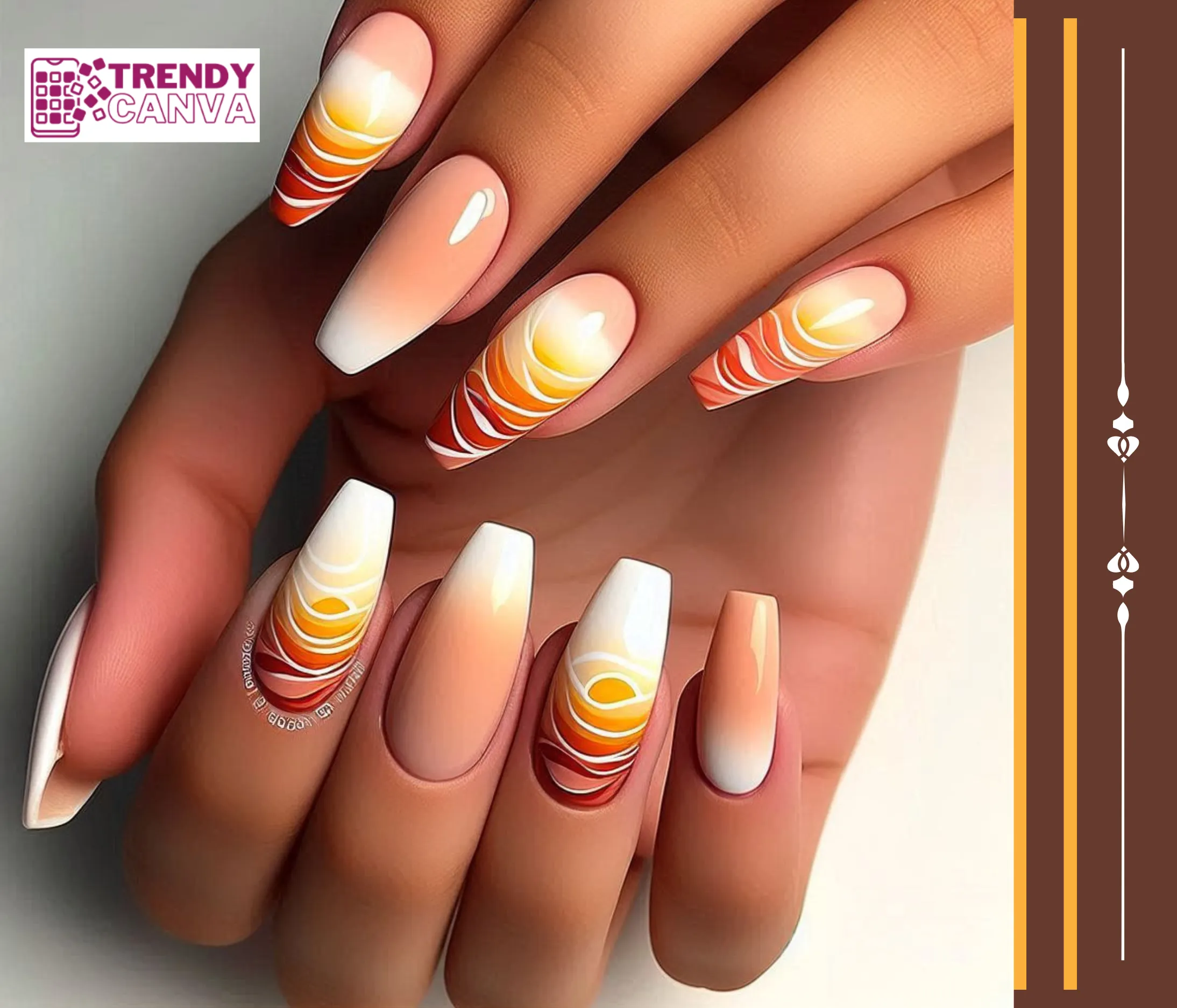 Sun-kissed Ombre with a Twist Nail Designs