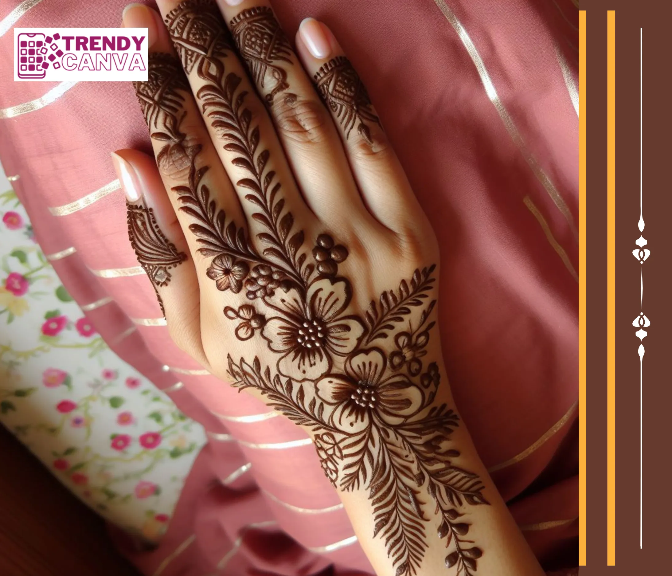 Minimalist Floral Mehndi Designs