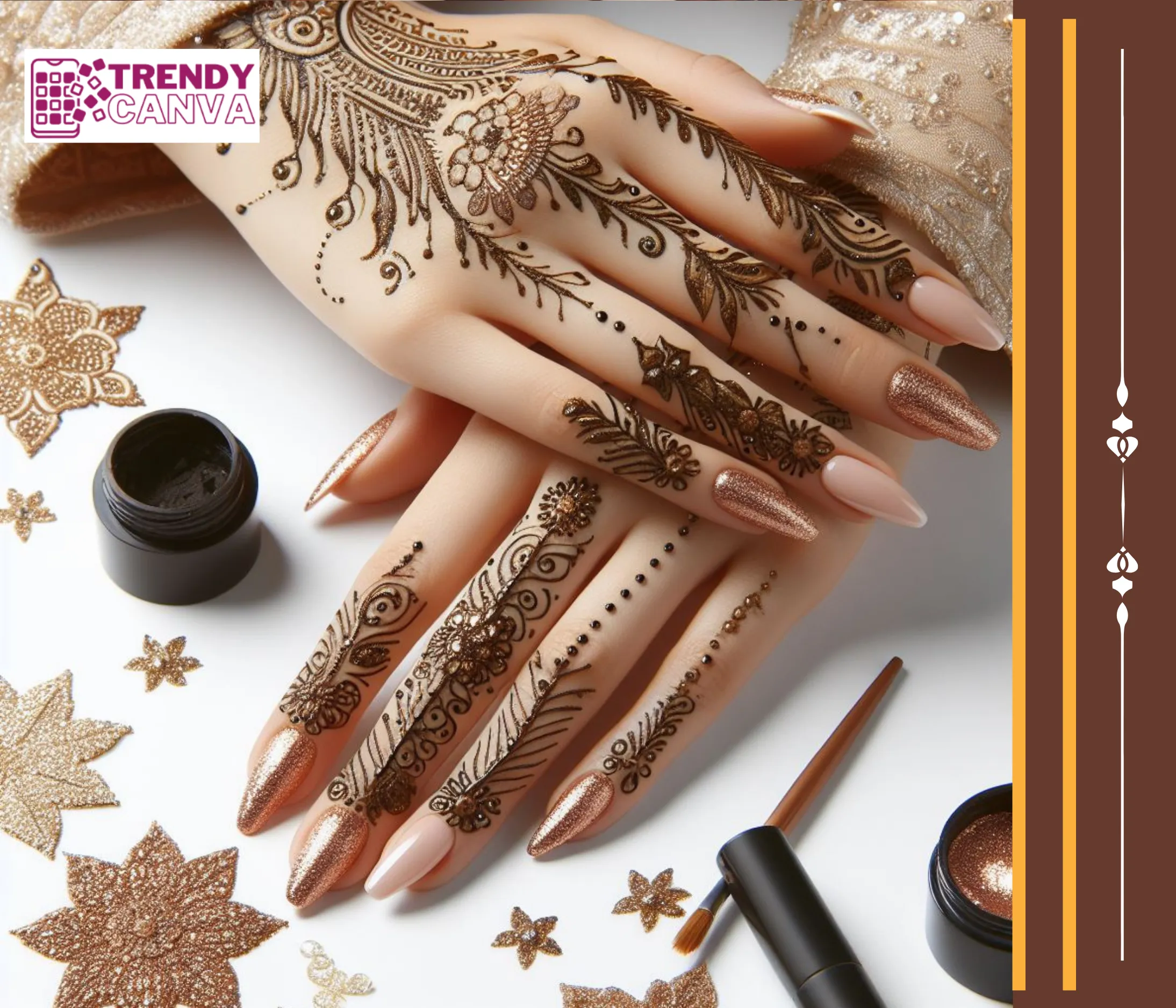 Glitter Glam Mehndi Designs