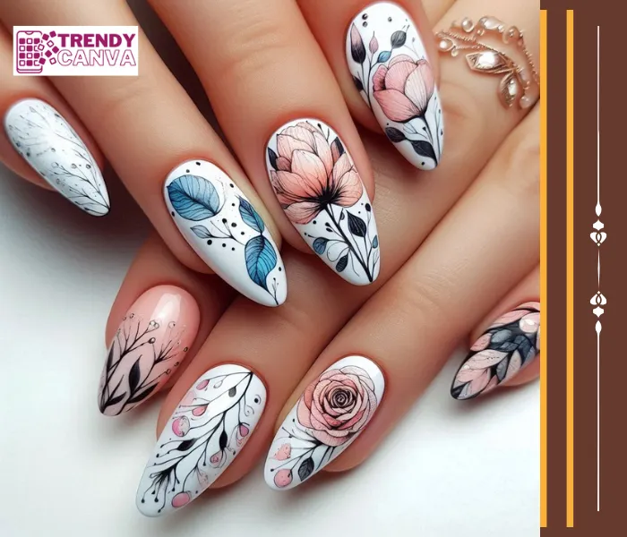 Watercolor Touches Nail Designs