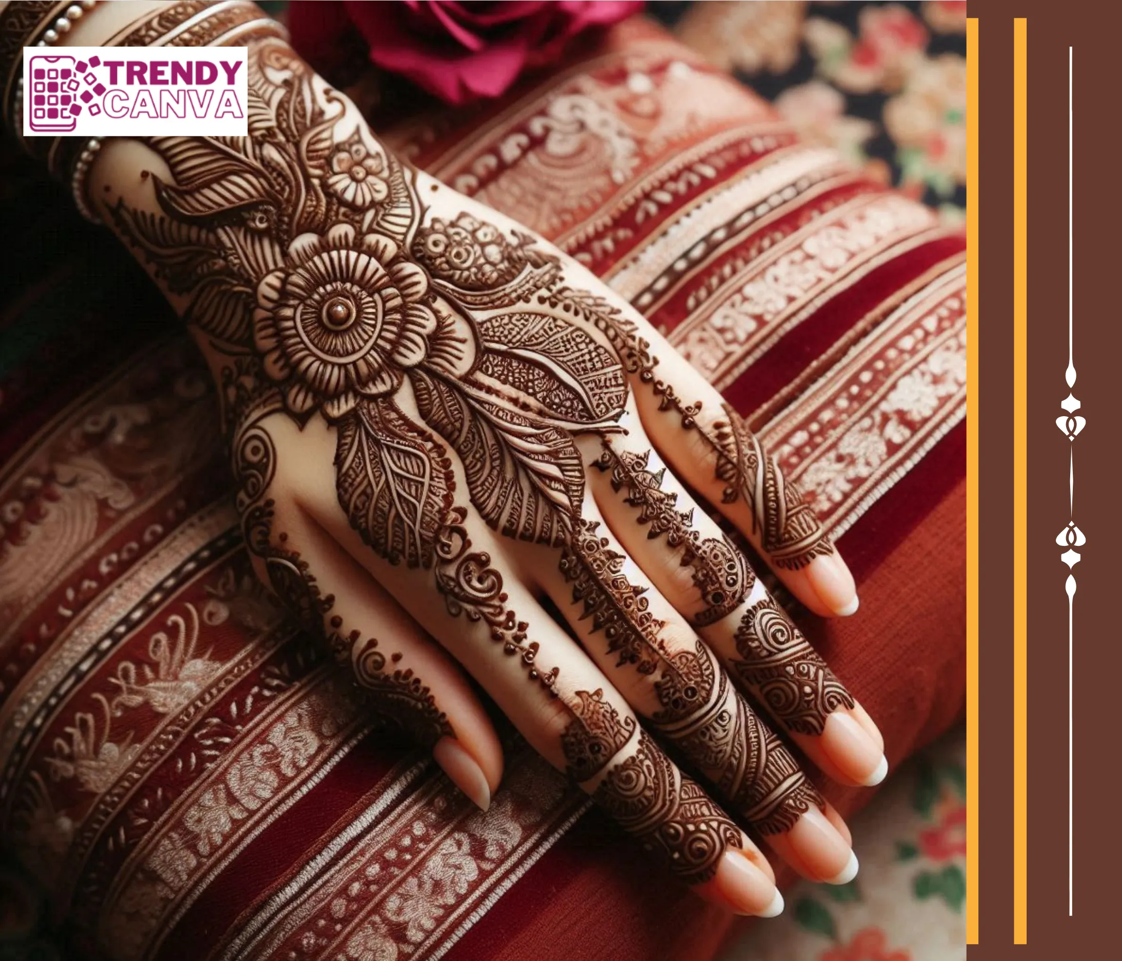 Karwa Chauth traditional henna patterns with intricate details