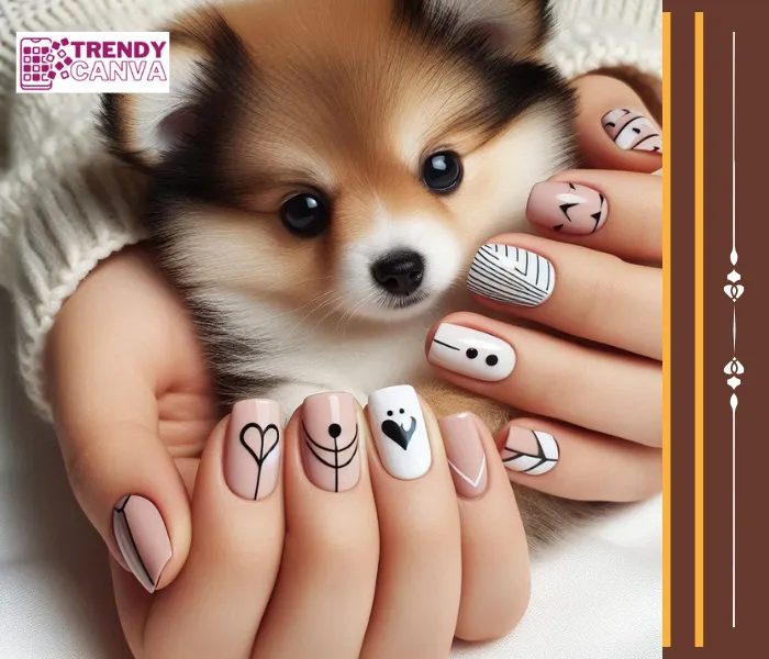 Geometric Pets Nail Designs