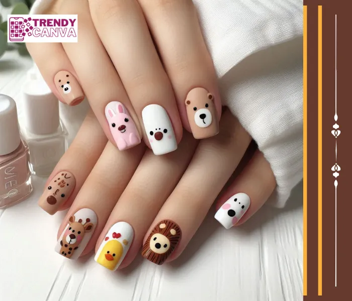 Animal Mashup Nail Designs