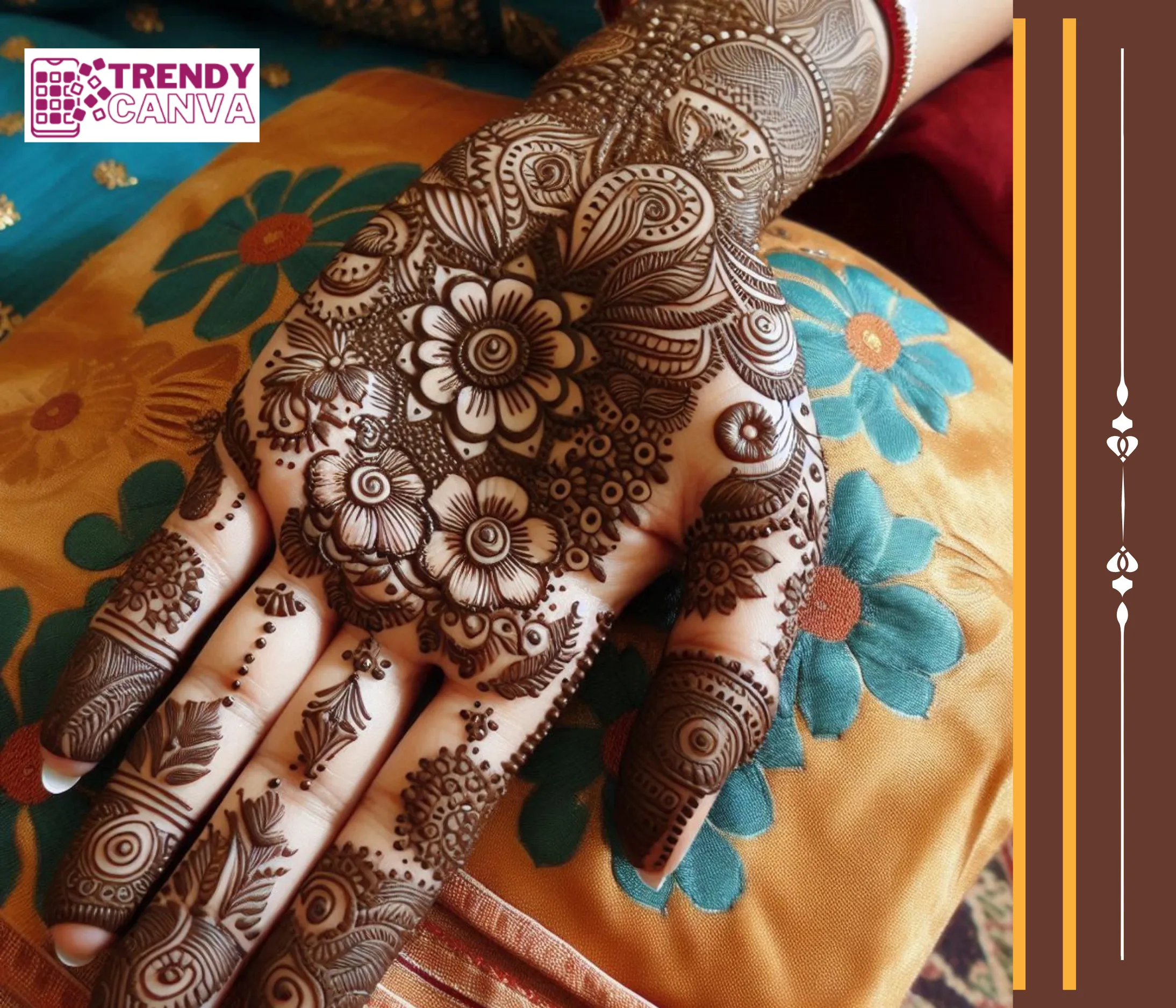 Karwa Chauth symbolic mehndi designs with specific meanings