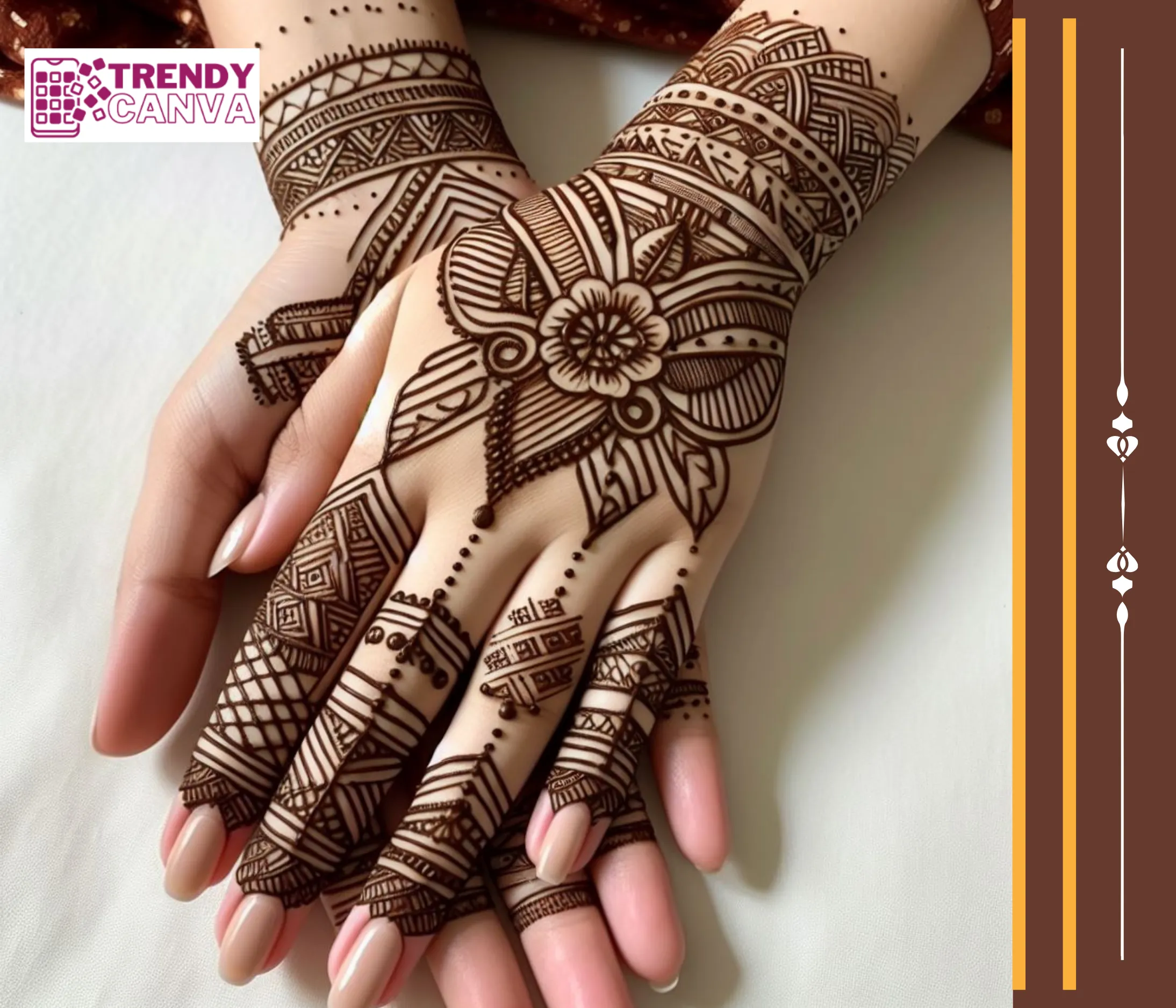 Geometric Grace Mehndi Designs