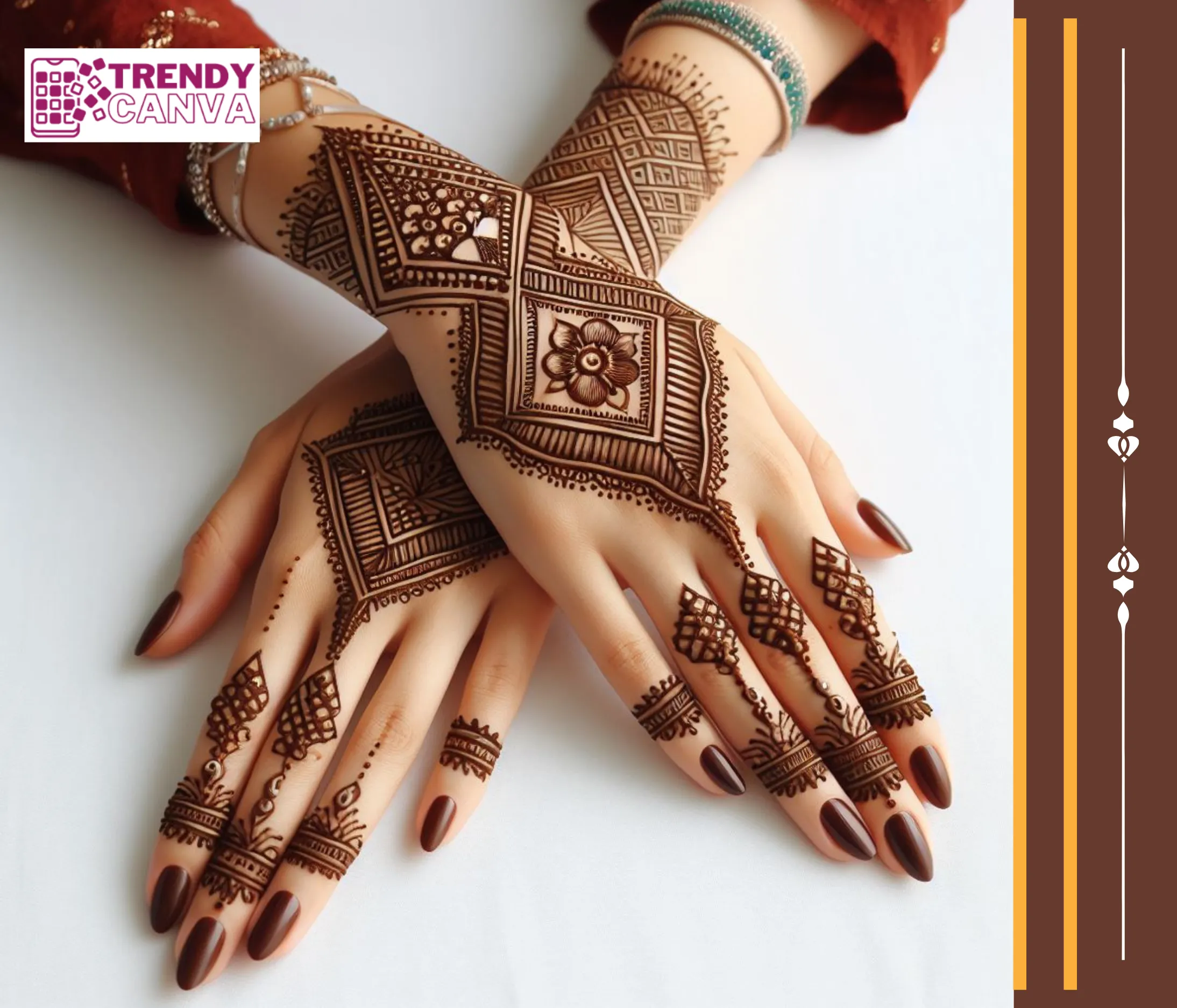 Geometric Grace Mehndi Designs