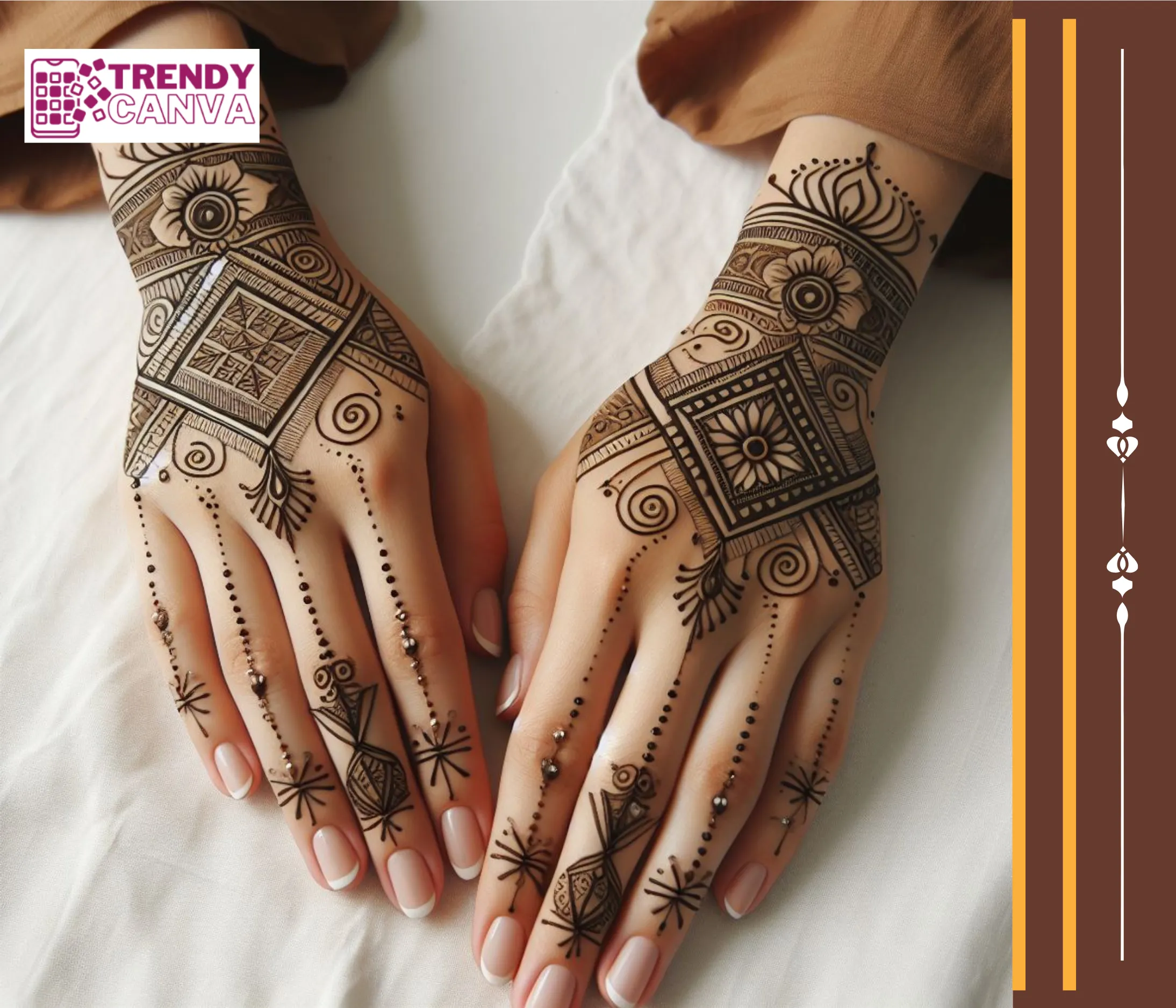 Geometric Grace Mehndi Designs