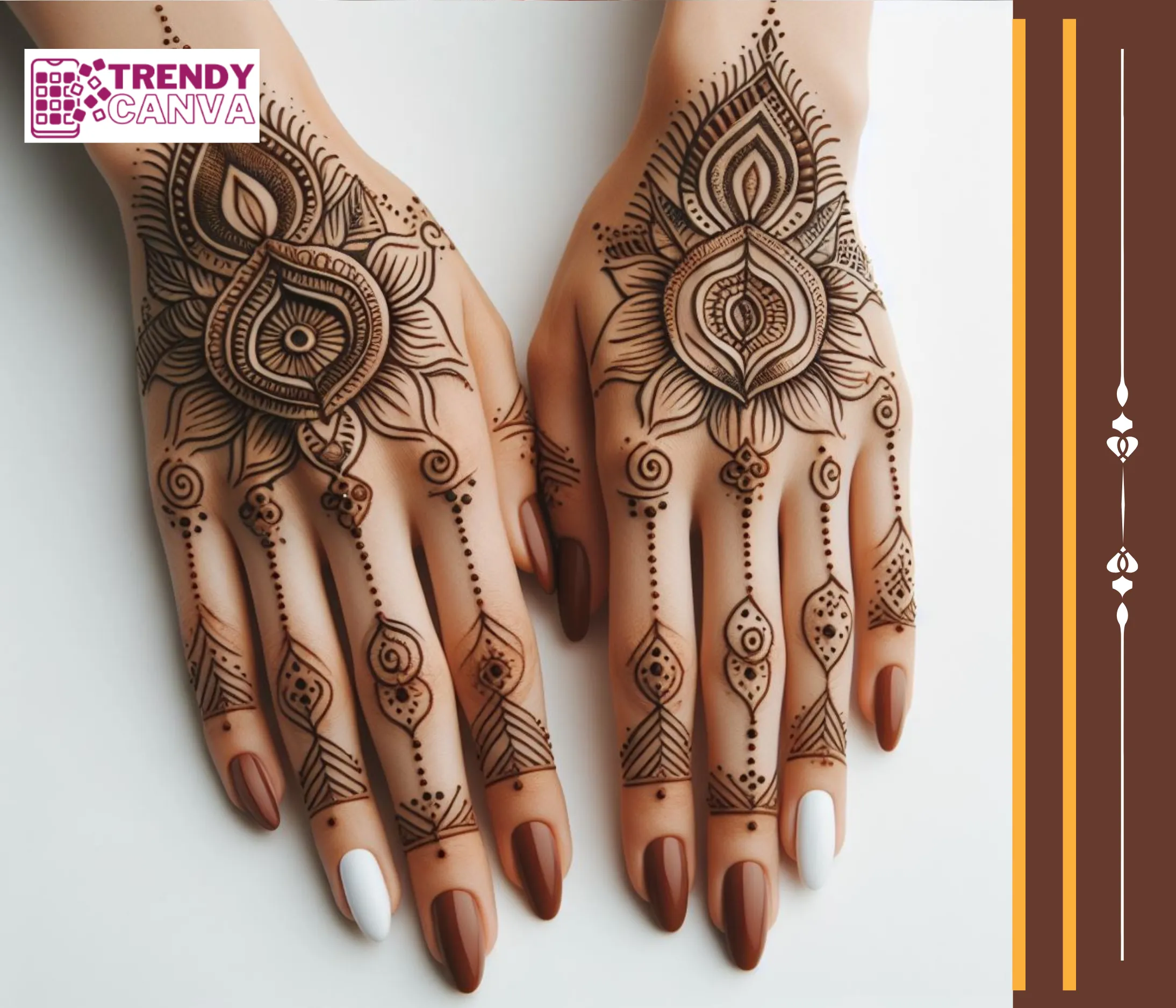 Geometric Grace Mehndi Designs