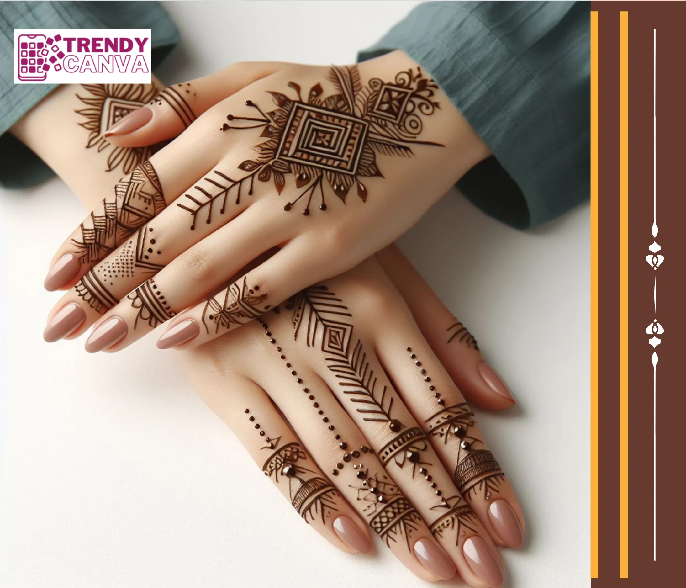 Geometric Grace Mehndi Designs