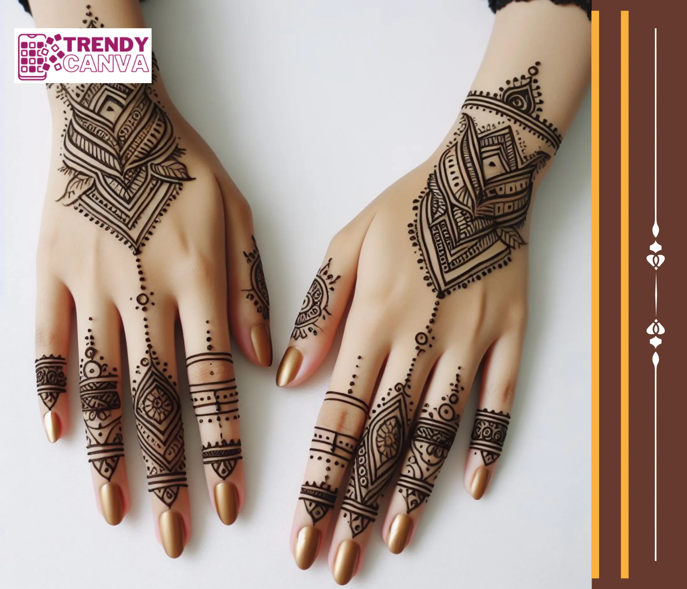 Geometric Grace Mehndi Designs