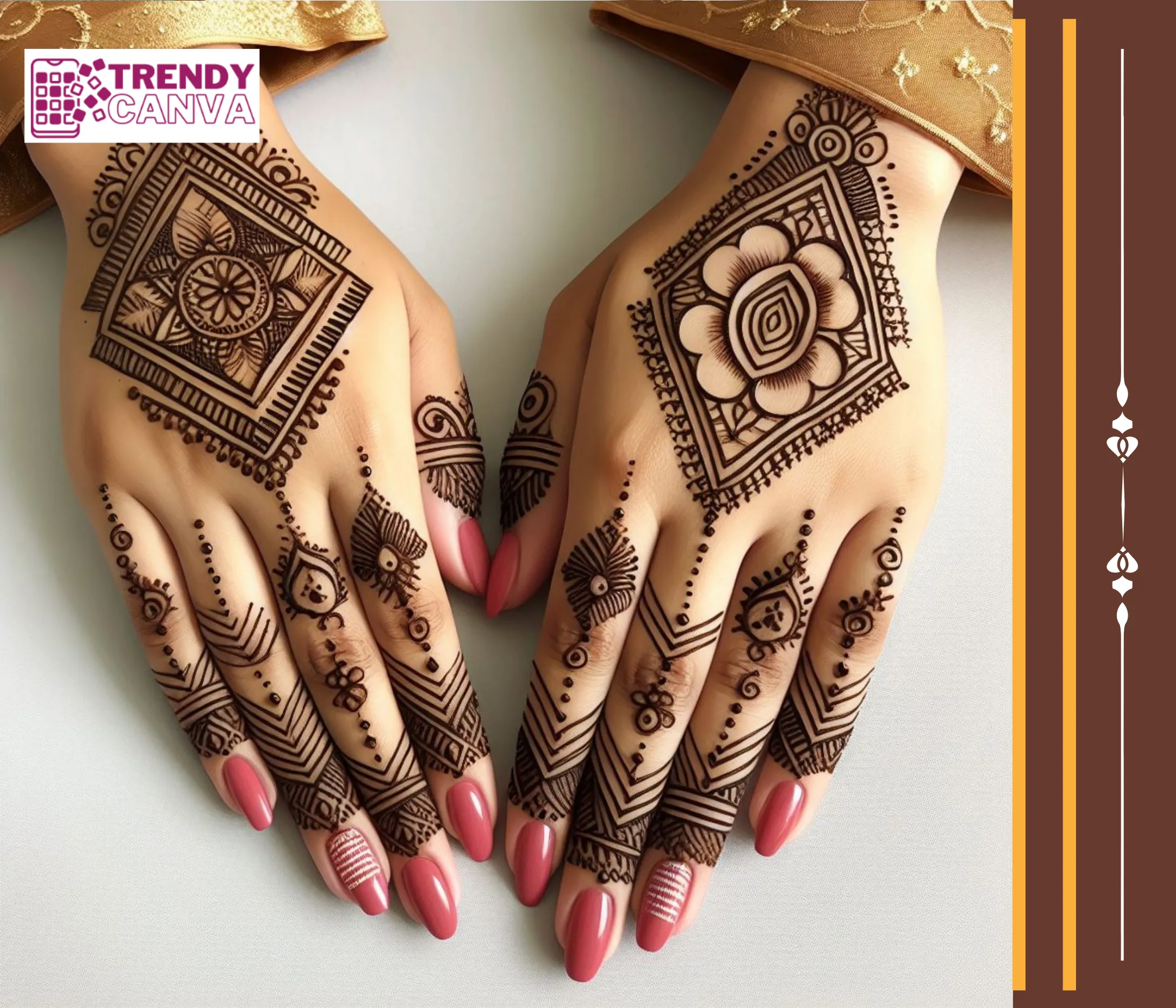 Geometric Grace Mehndi Designs