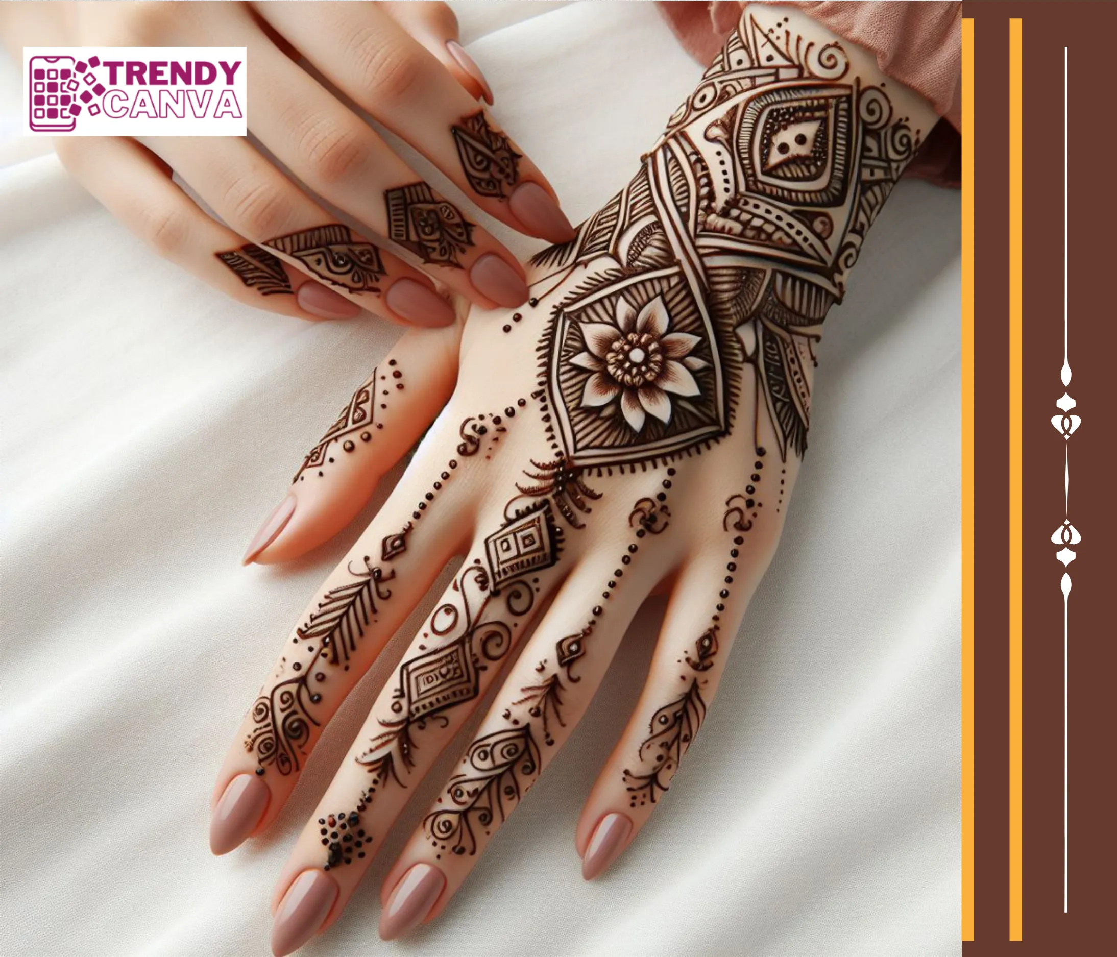 Geometric Grace Mehndi Designs