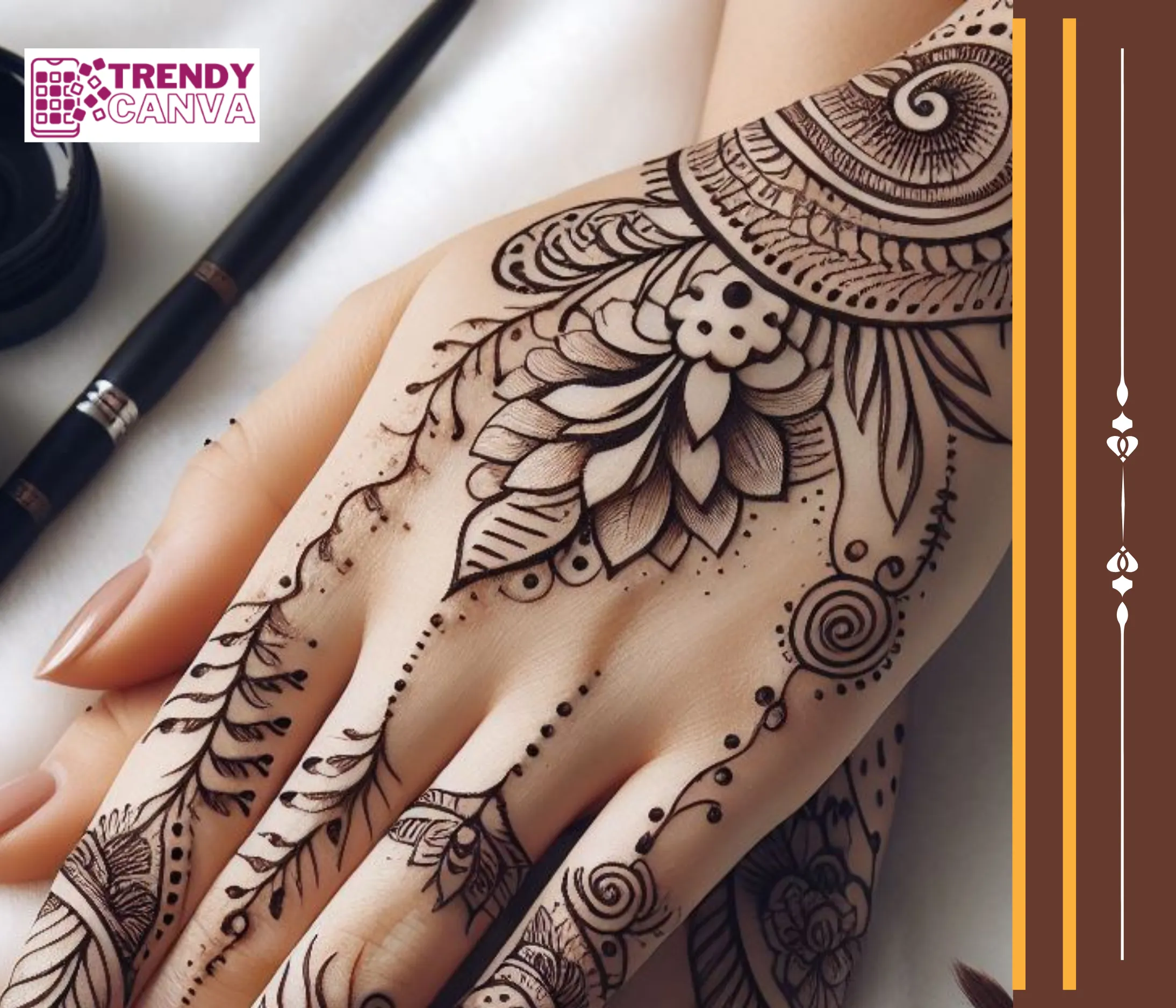 Negative Space Magic Mehndi Designs