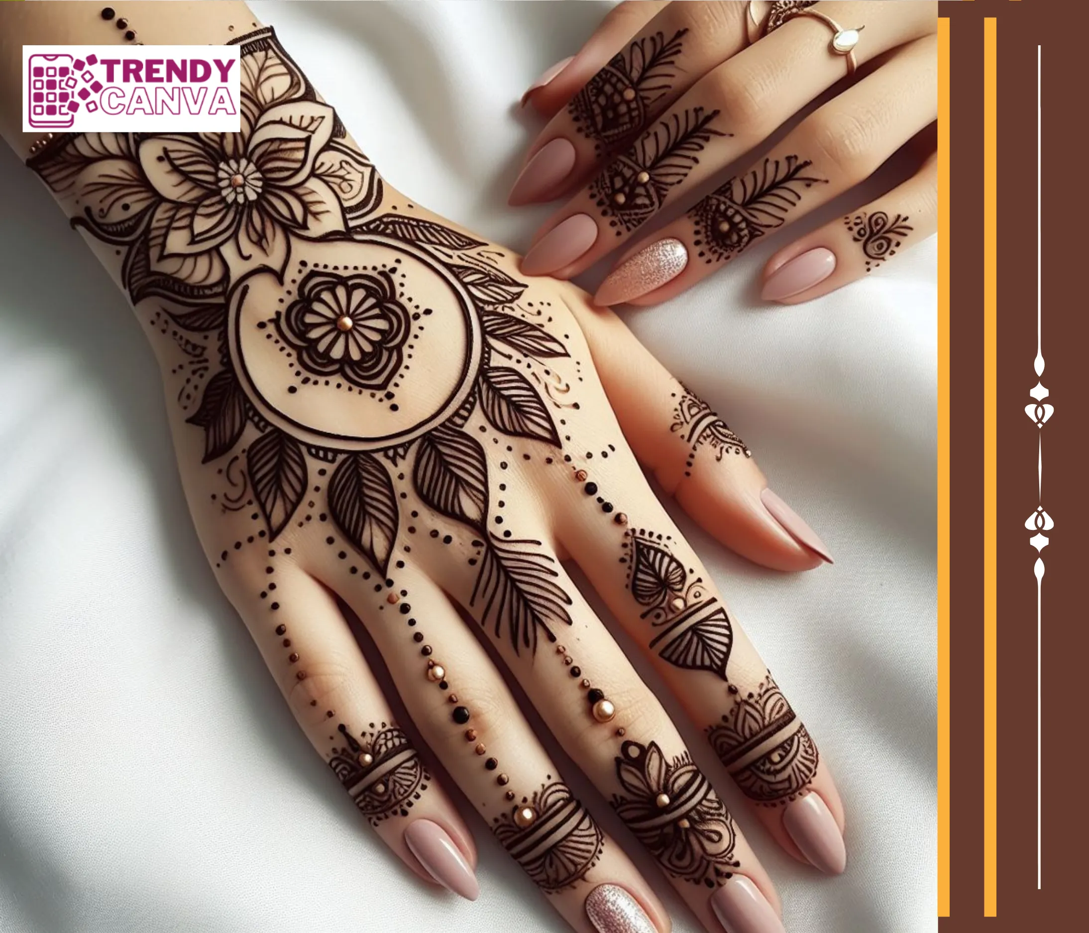 Negative Space Magic Mehndi Designs