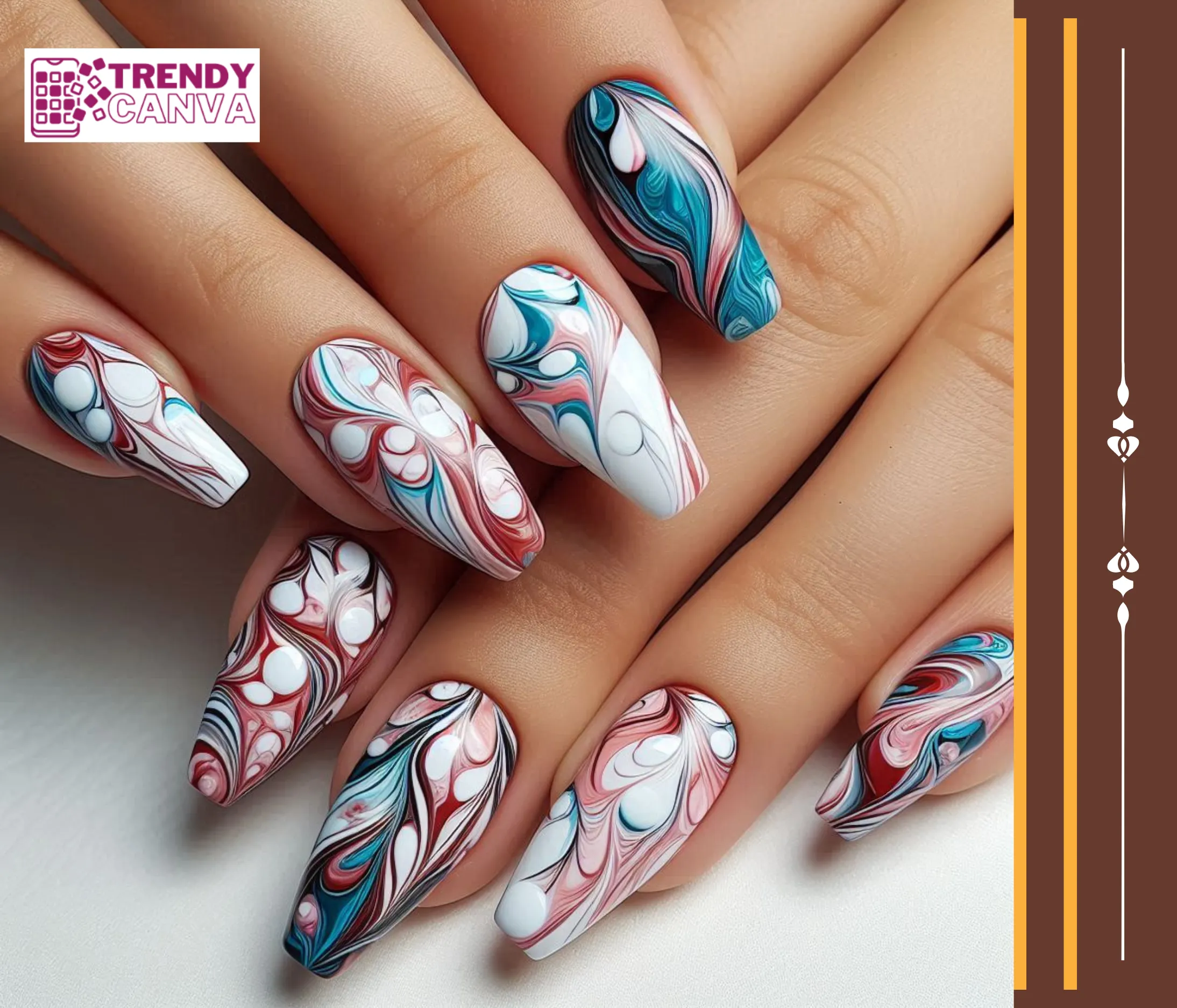 Marbleized Masterpiece Nail Designs