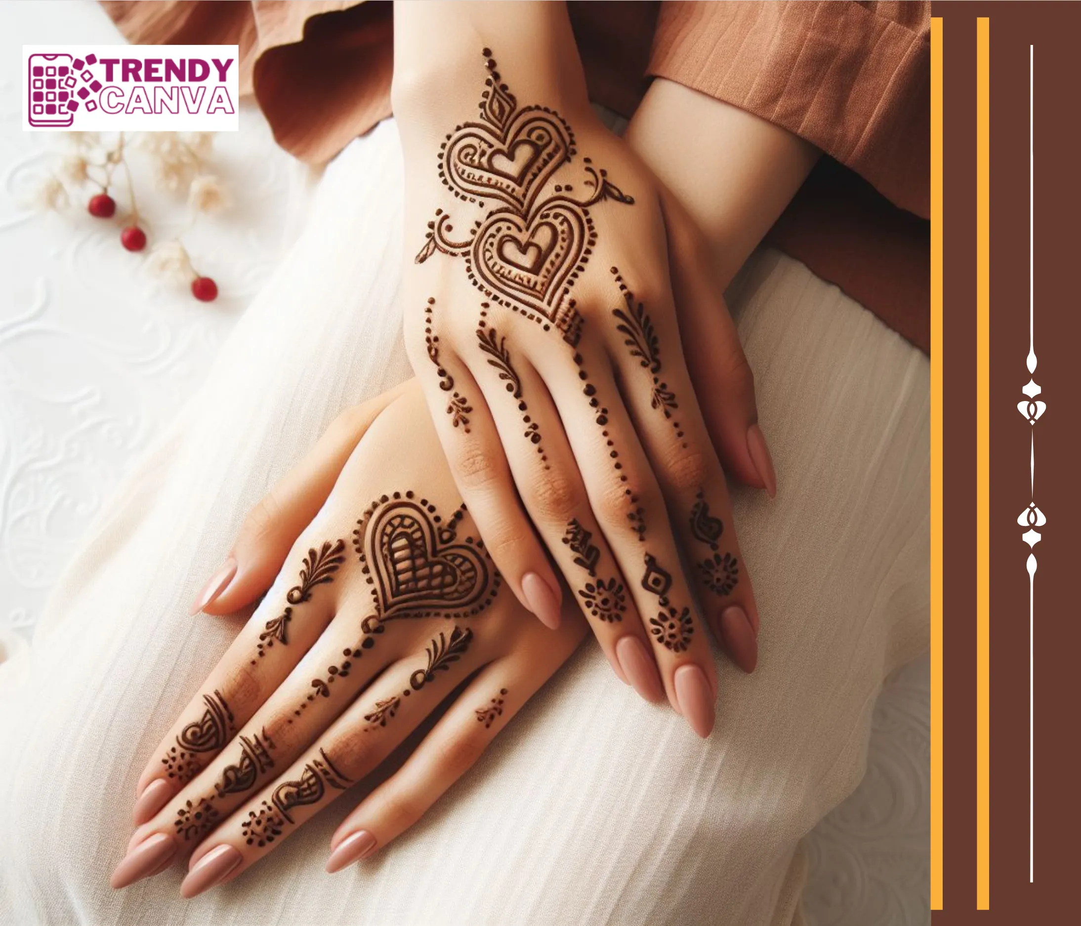 Hearts Mehndi Designs