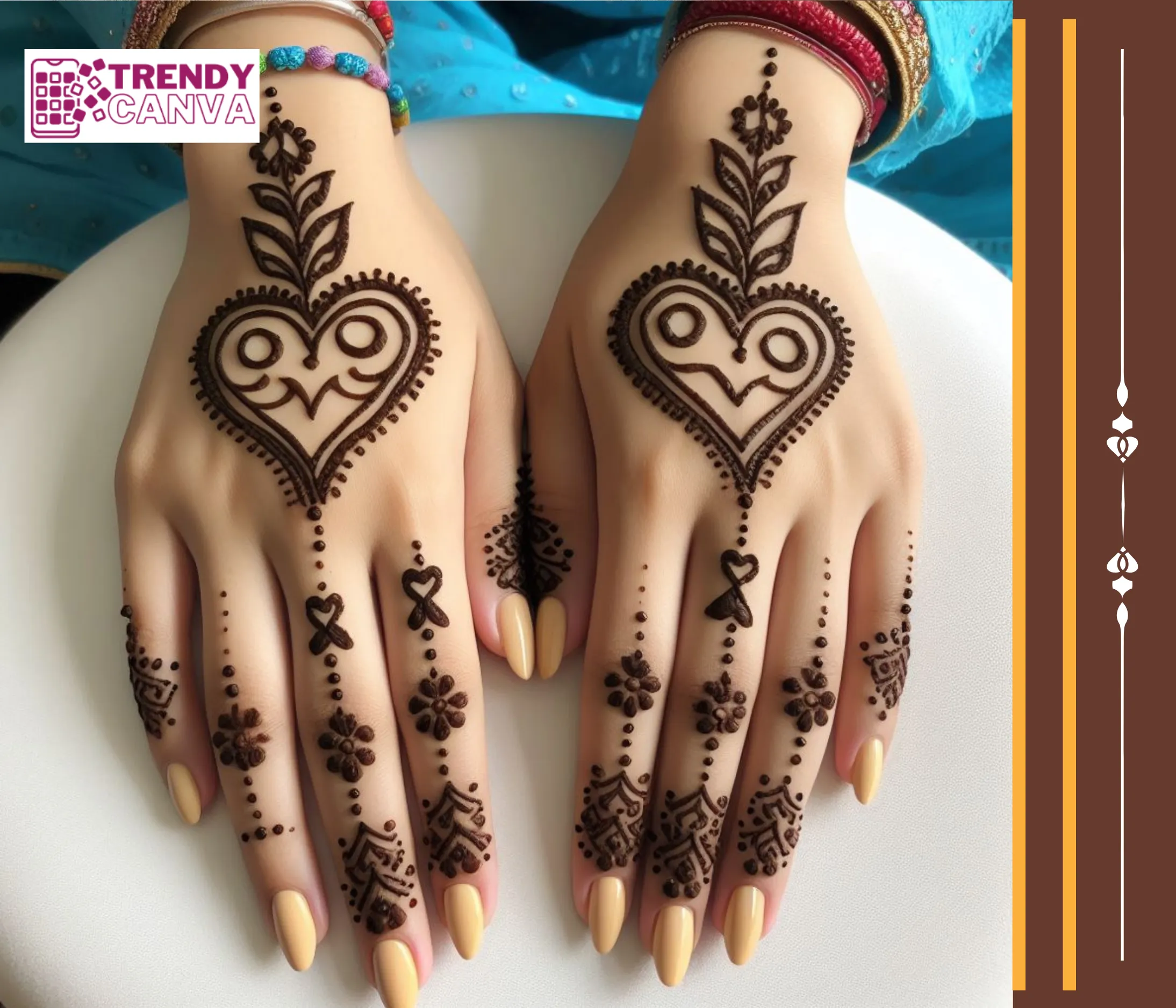 Hearts Mehndi Designs