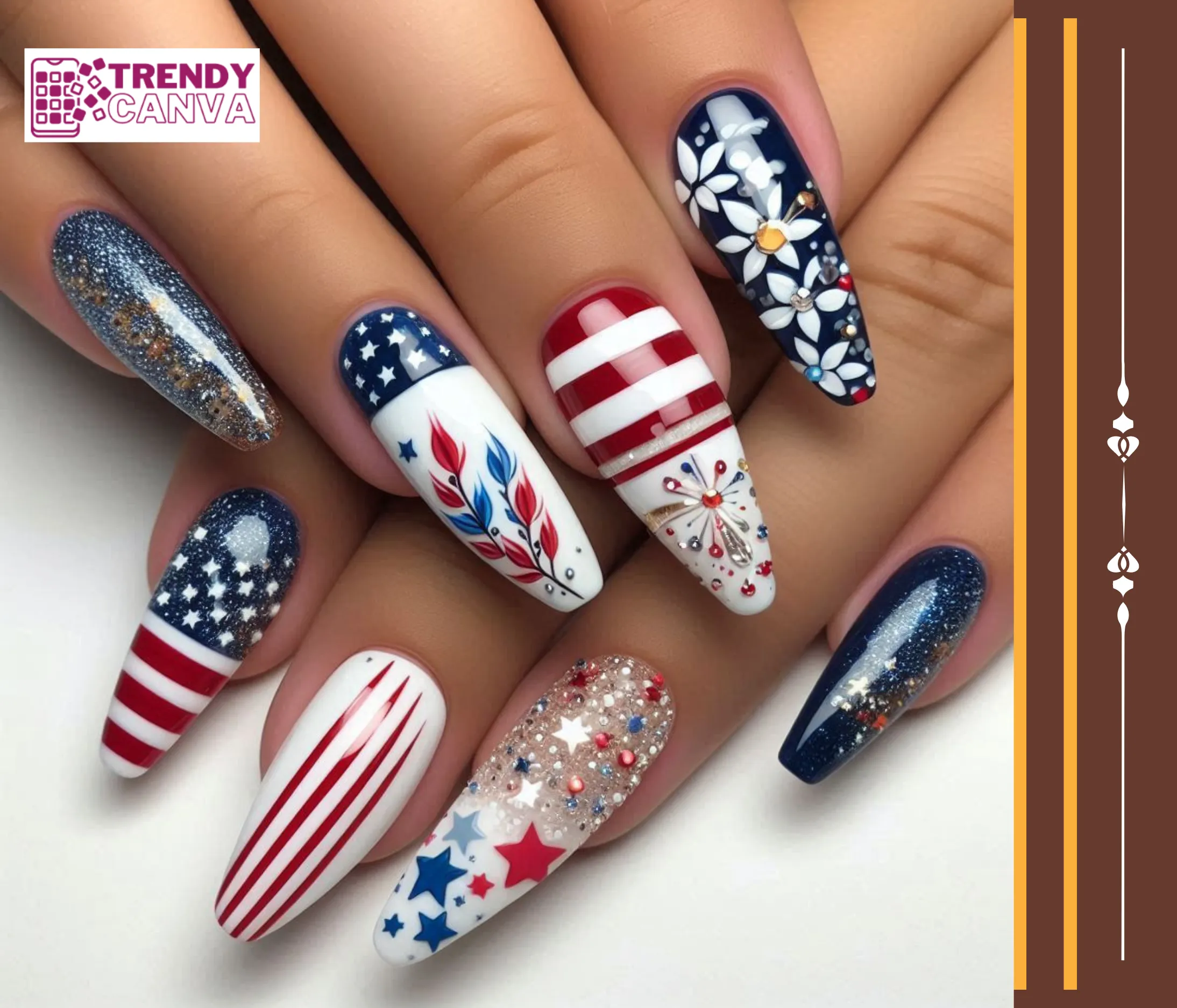 Patriotic Pride Nail Designs