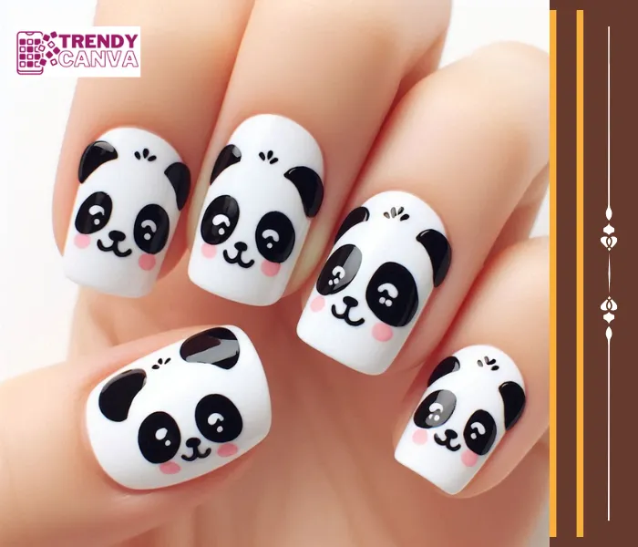 Cuddly Panda Nail Designs