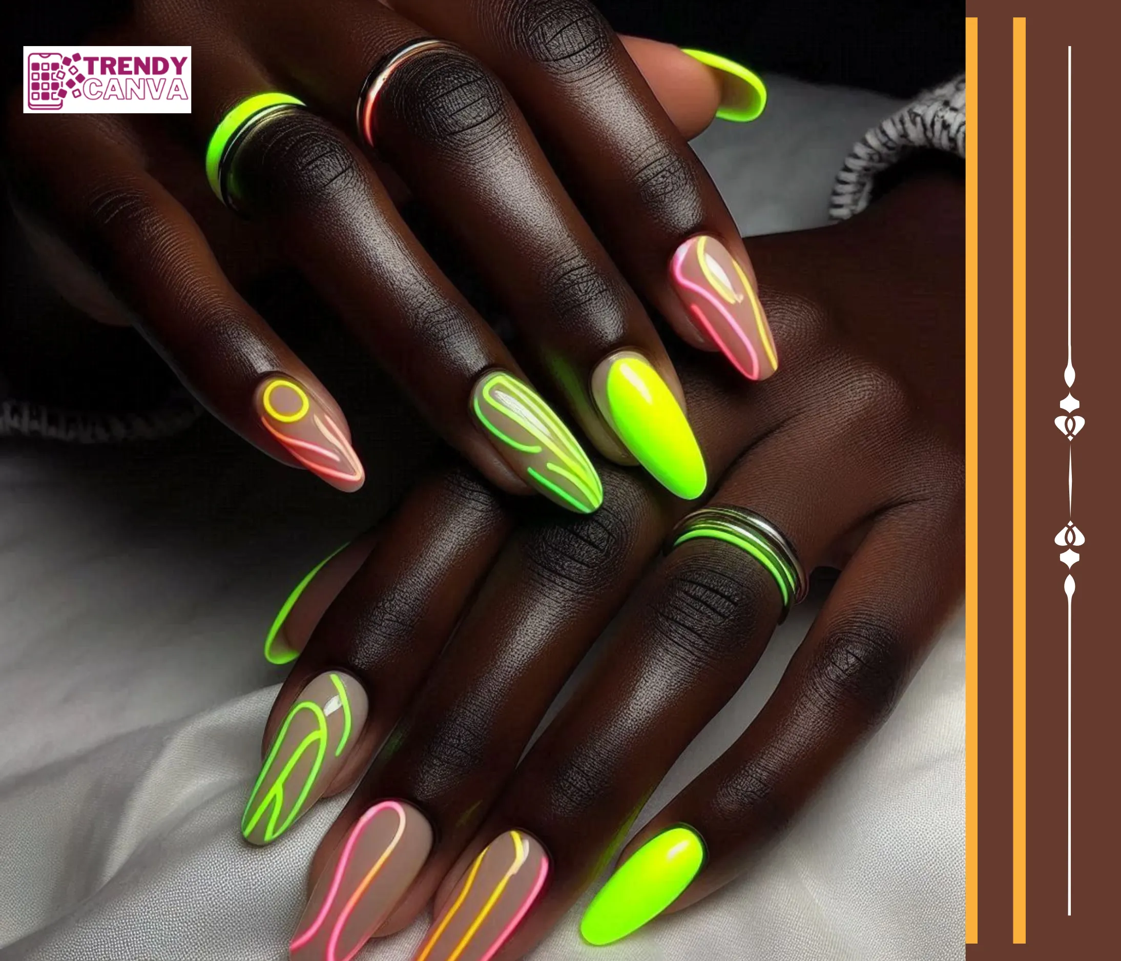 Classic Neon Nail Designs