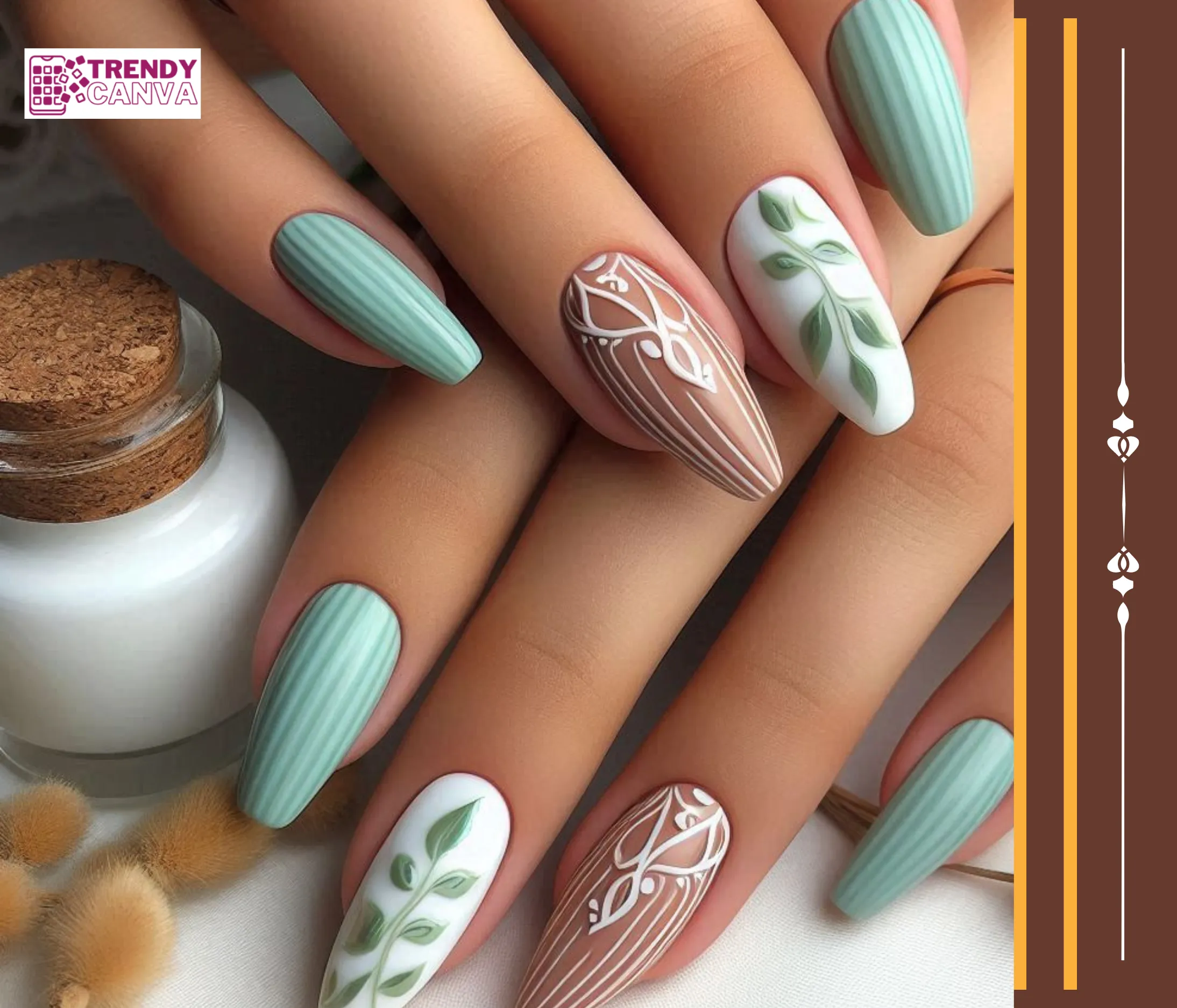 Classic Mint Cream Nail Designs