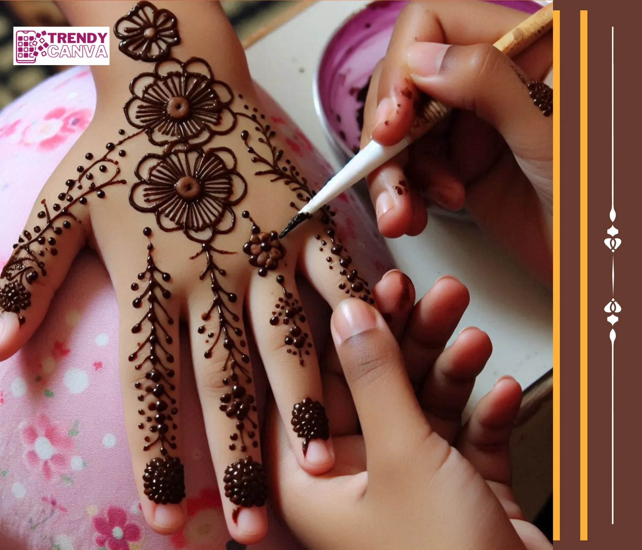 Dots & Flowers Mehndi Designs