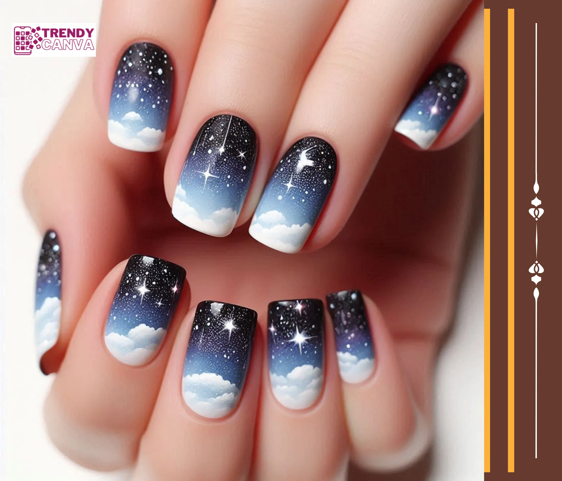 Twinkling Night Sky Nails