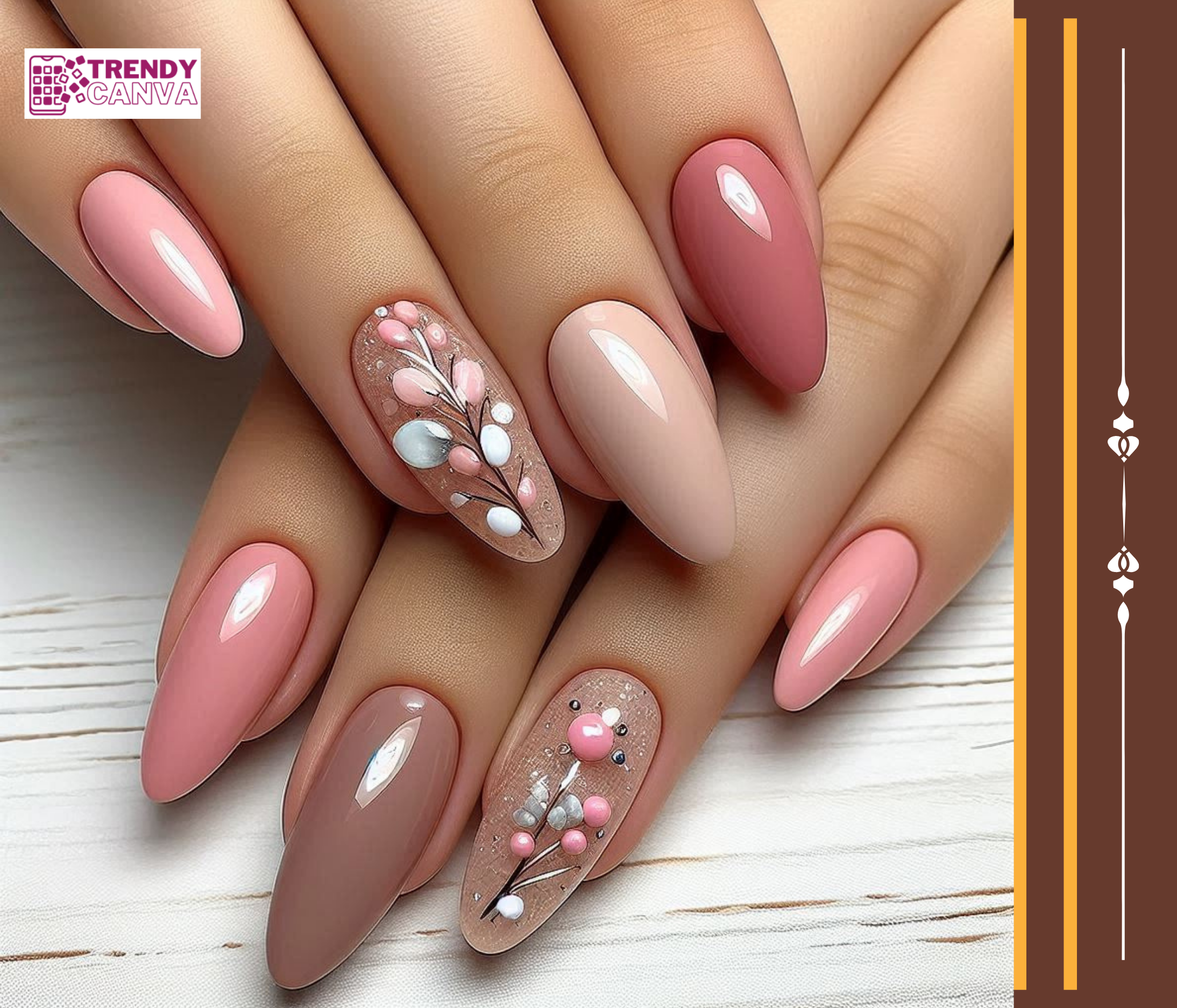 Pink and Nude Nail Designs