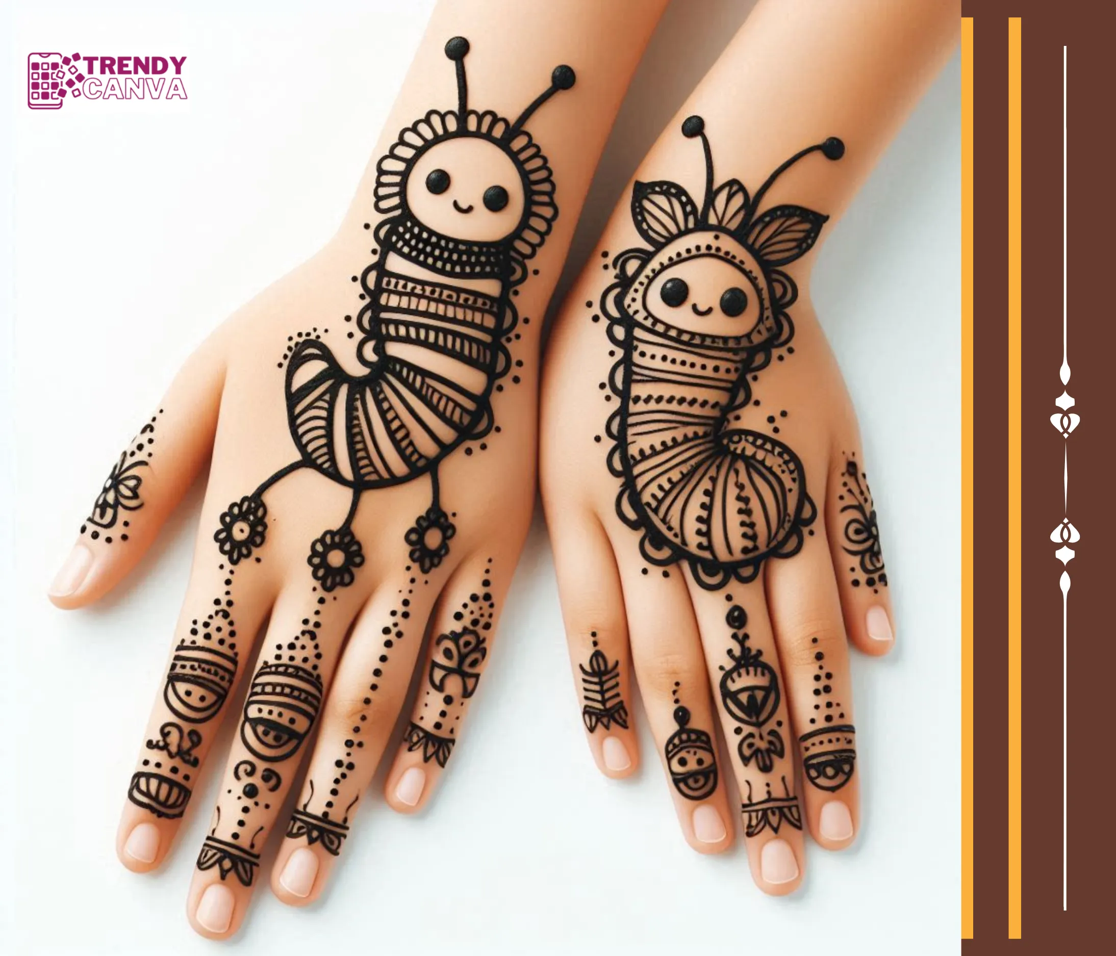 Caterpillar Capers Mehndi Designs