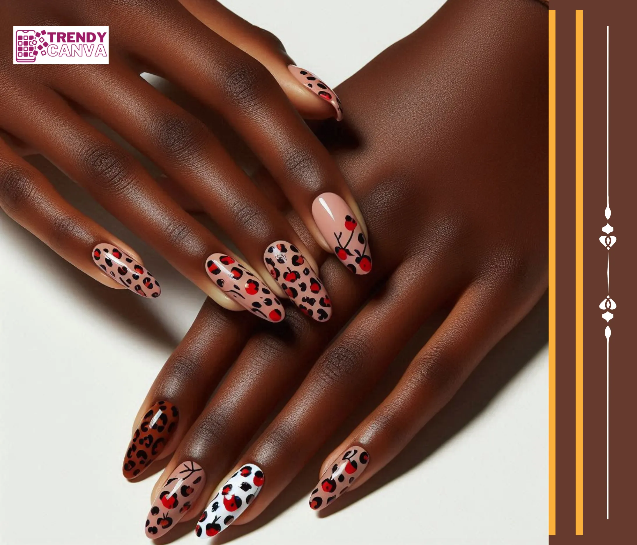 Fierce and Fun: Cherry Leopard Nail Designs