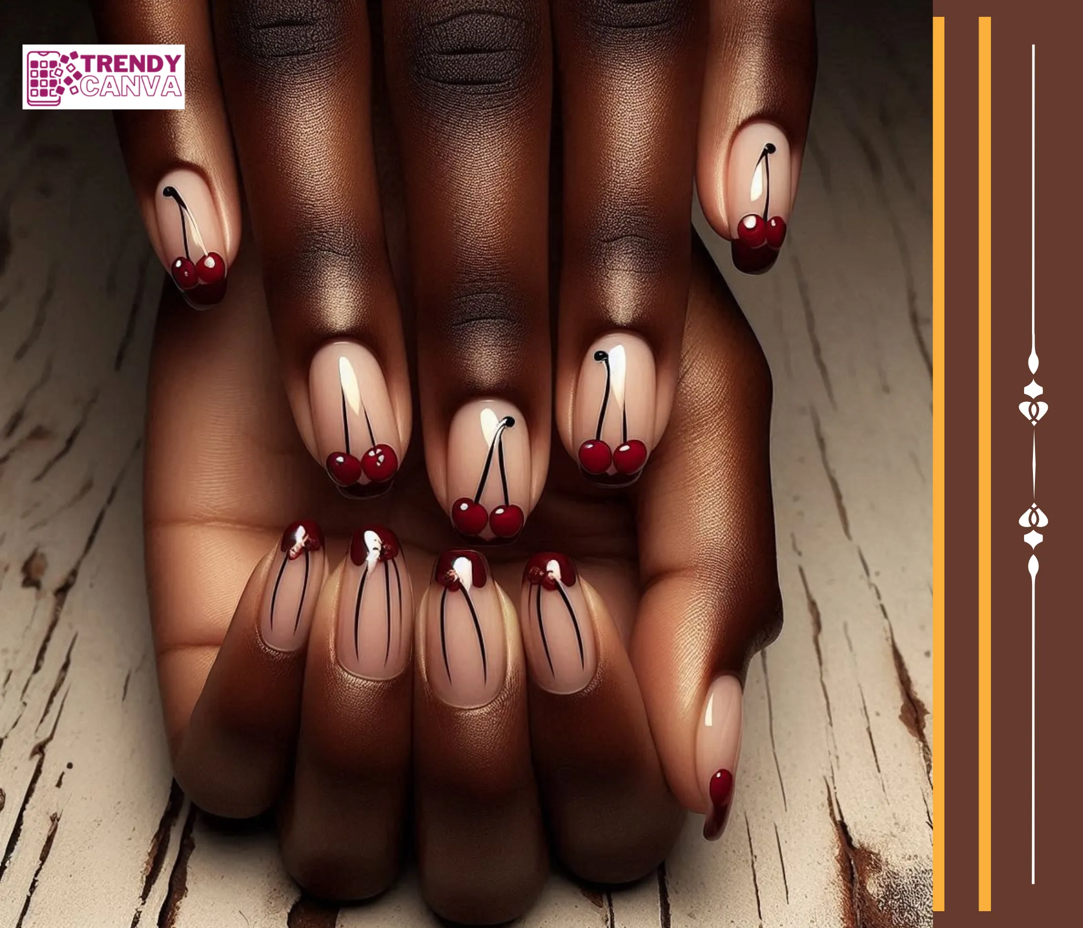 Elevated Elegance: Cherry French Tips Nail Designs