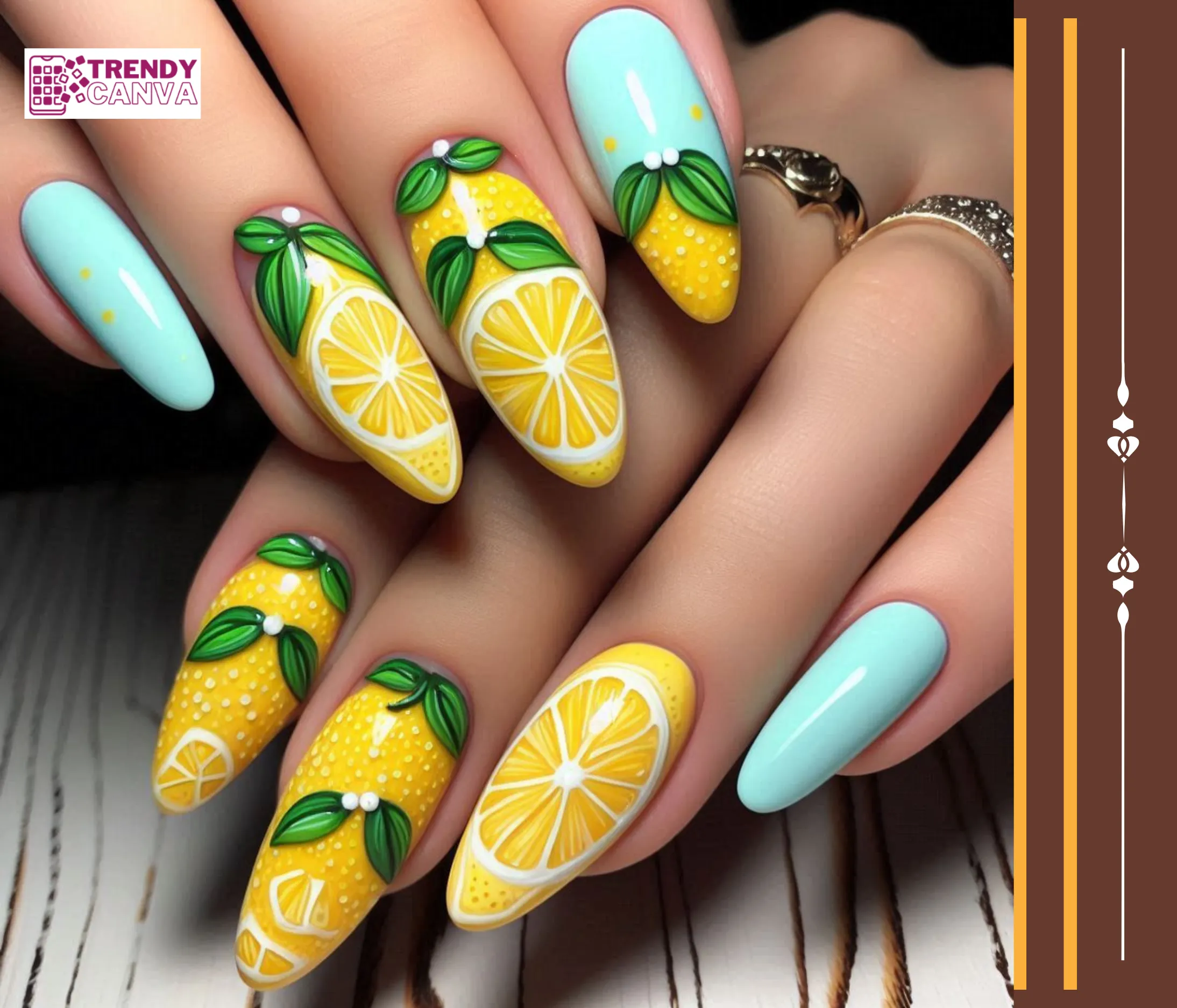 Herbal Harmony: Lemon Rosemary Nail Designs