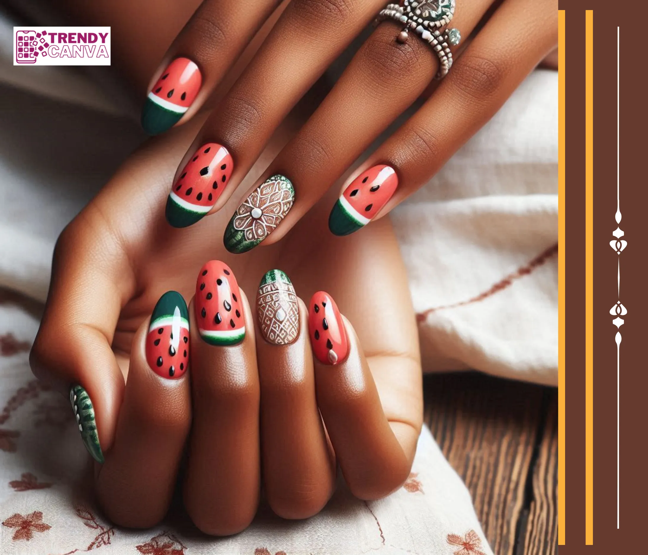 Slice of Summer: Watermelon Slice Nail Designs