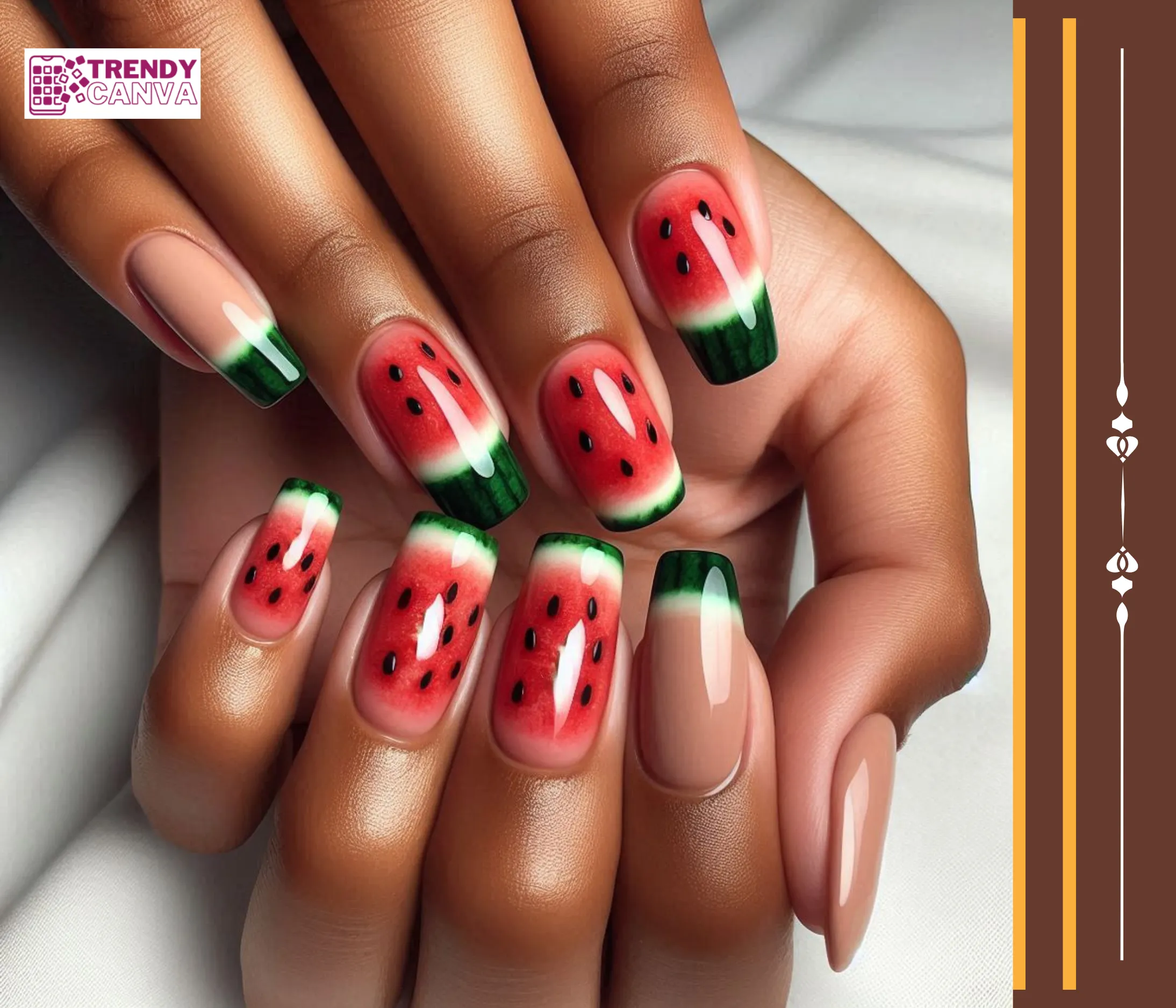 Slice of Summer: Watermelon Slice Nail Designs