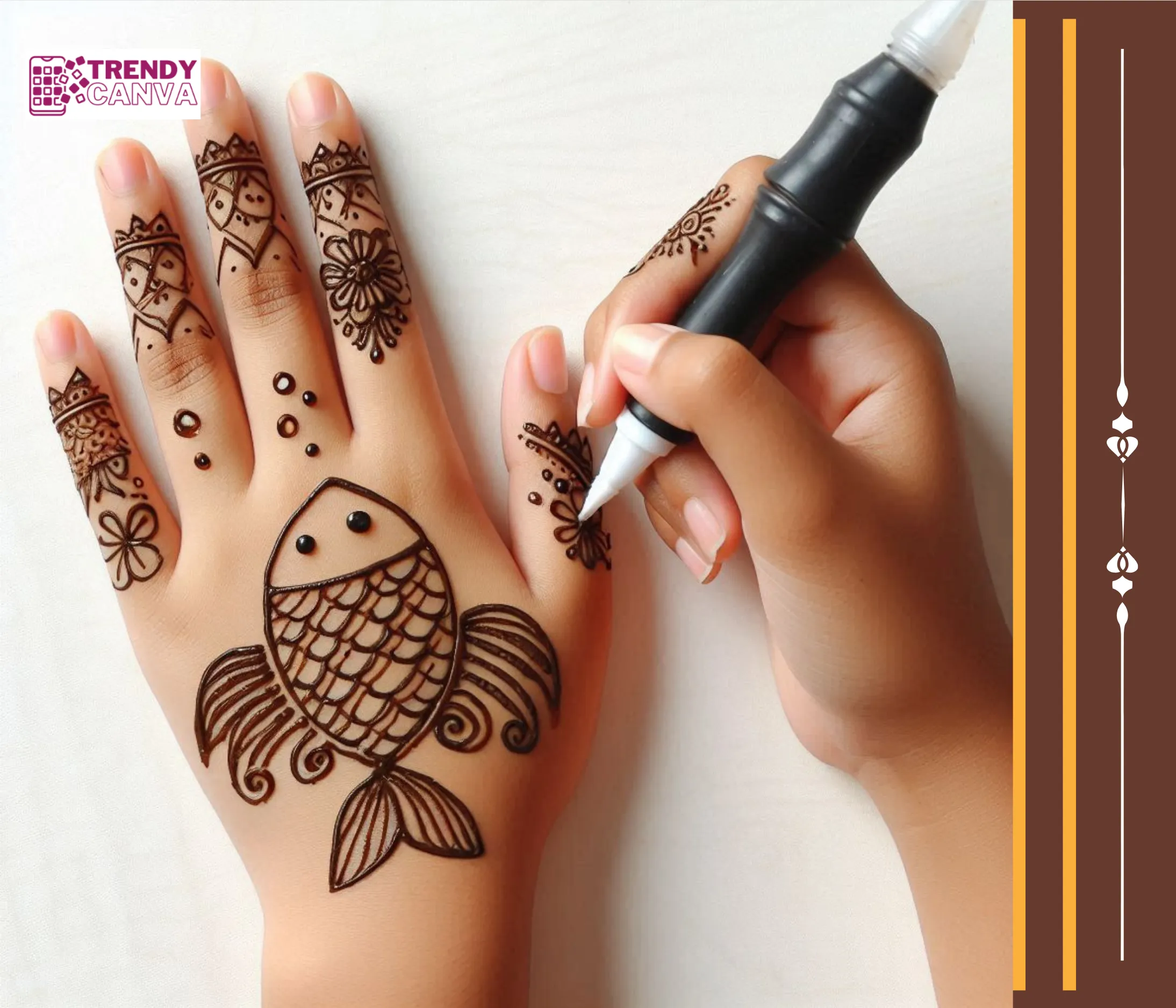 Fin-tastic Fish Mehndi Designs