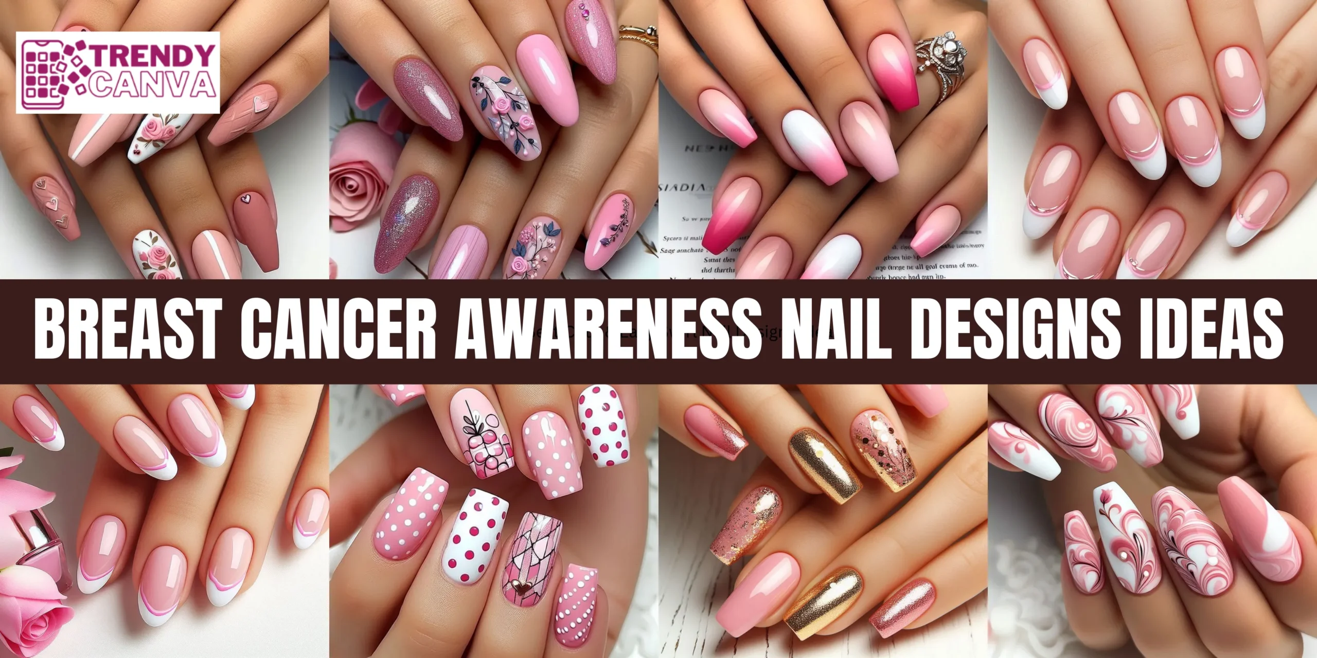 60+ Stunning Breast Cancer Awareness Nail Designs Ideas (2024)