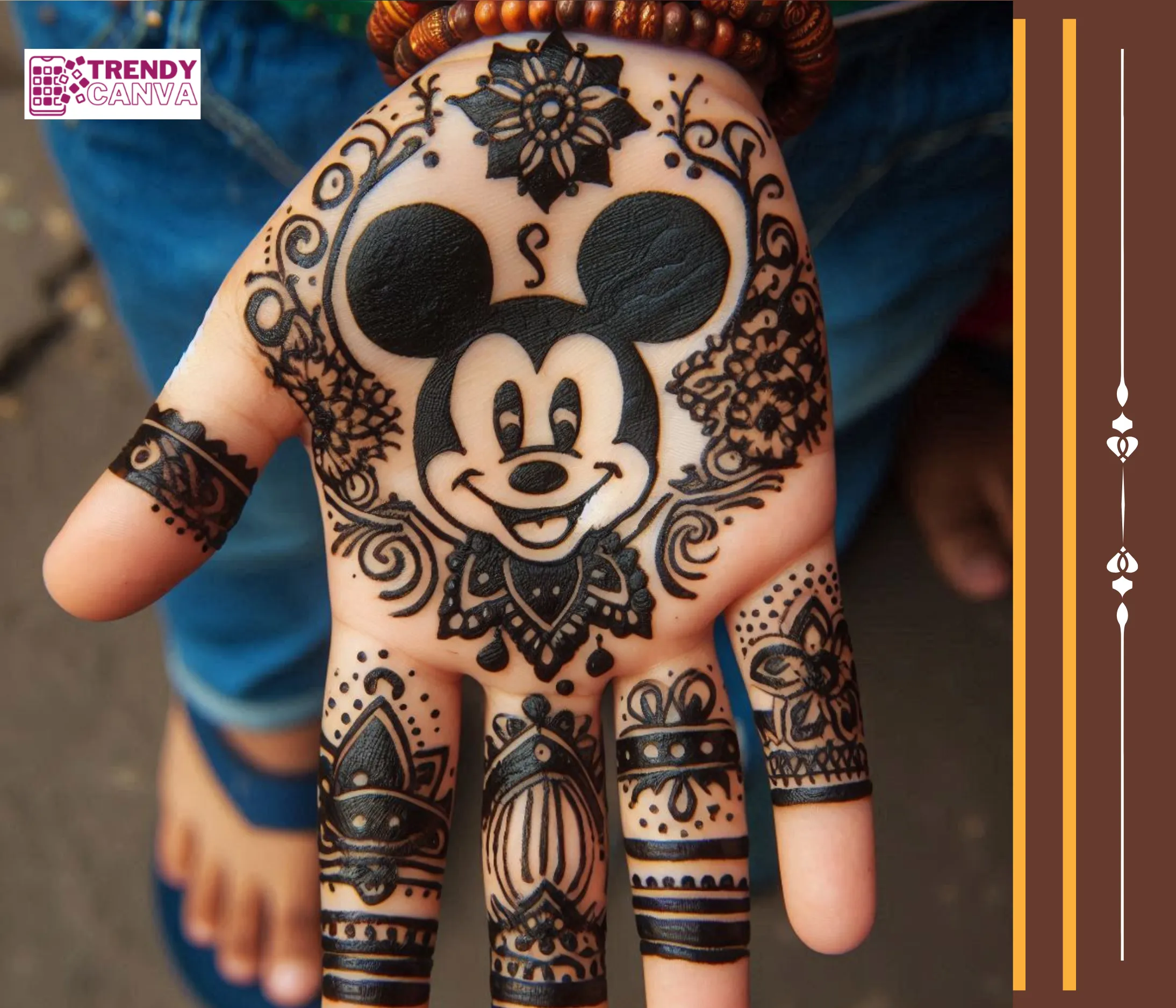 Mickey Magic Mehndi Designs