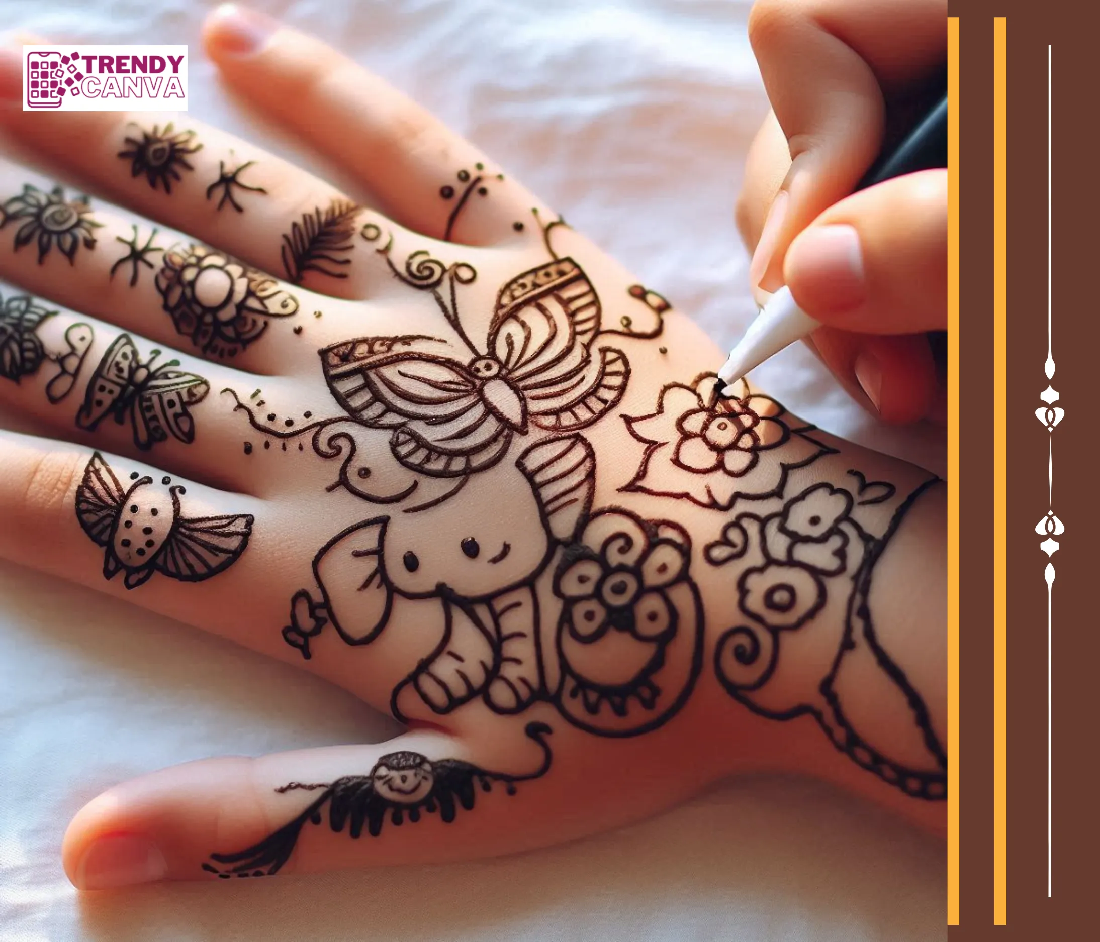 Animal Parade Mehndi Designs