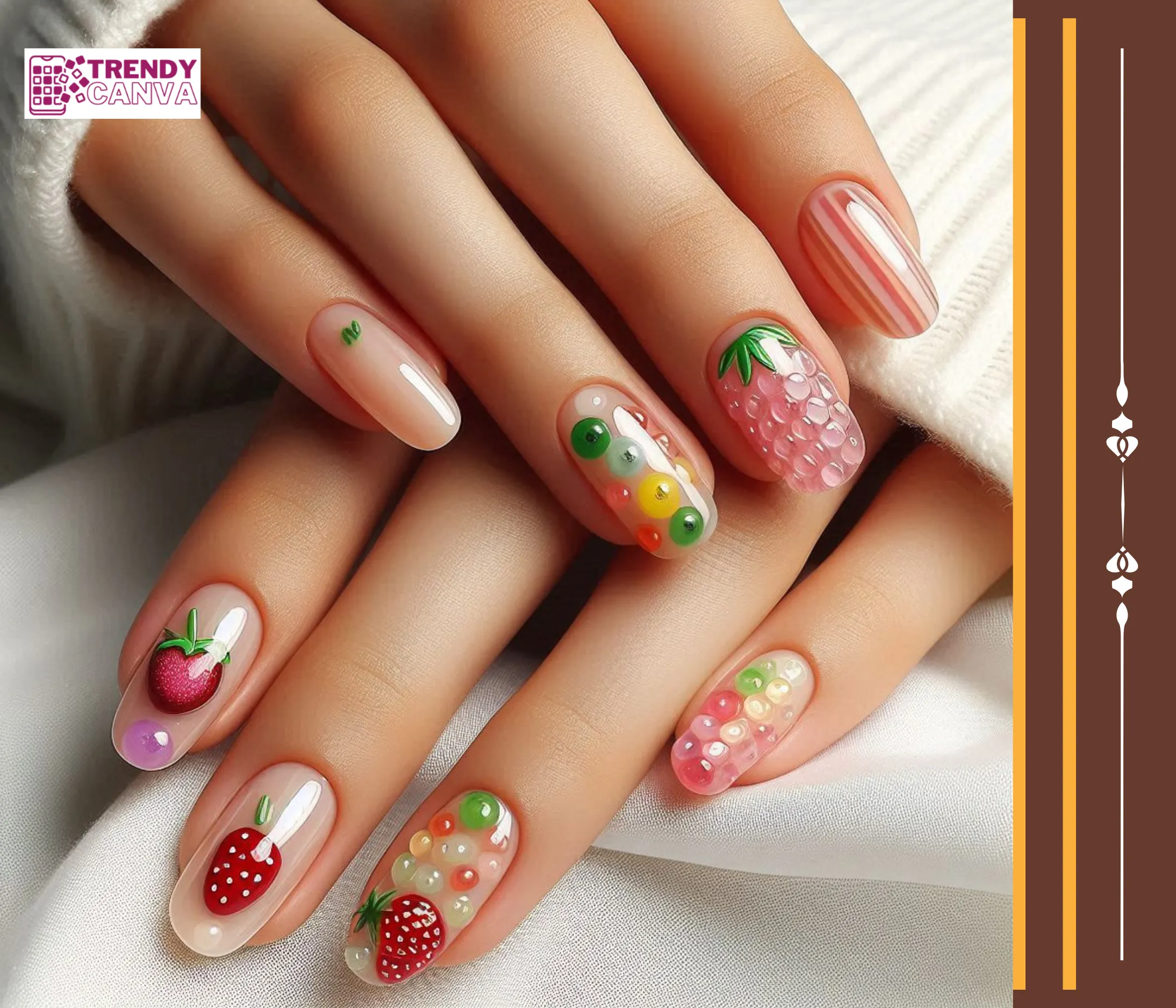 Sweet and Simple: Jelly Skittle Fruit Nails