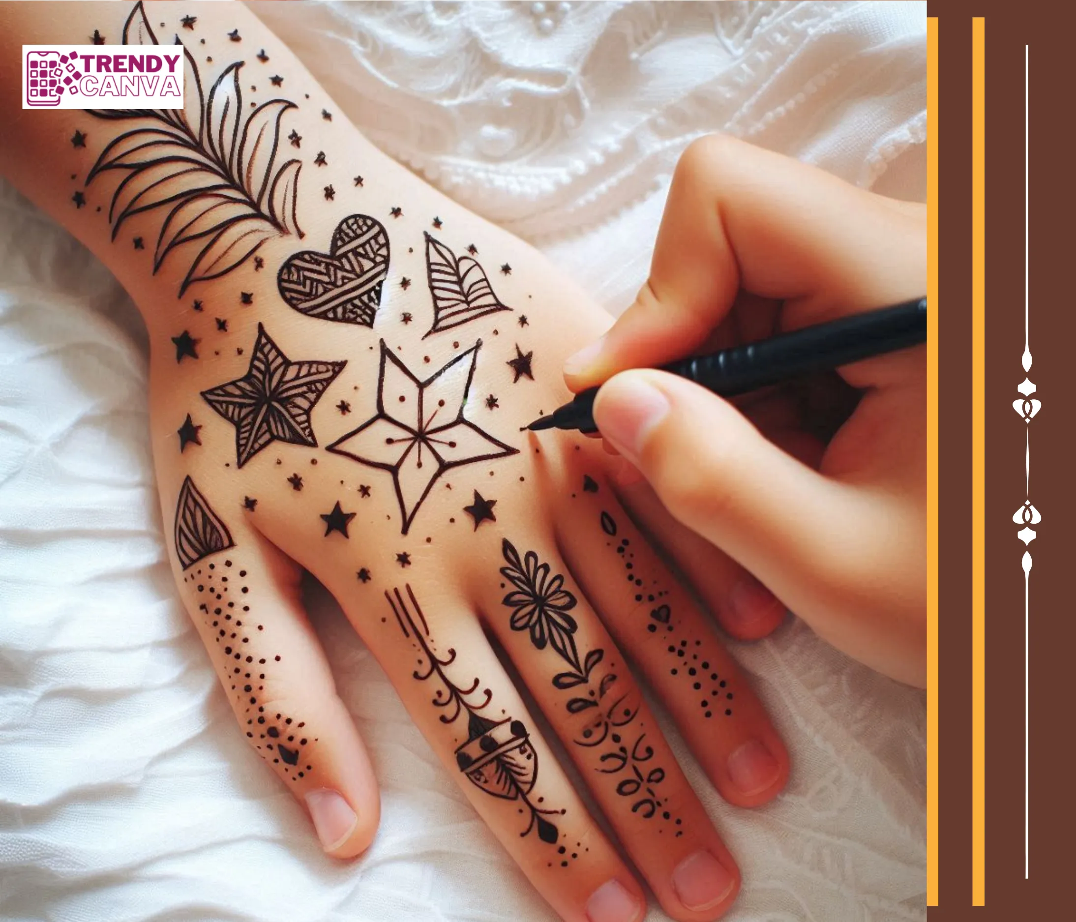 Starry Nights & Hearts Delight Mehndi Designs