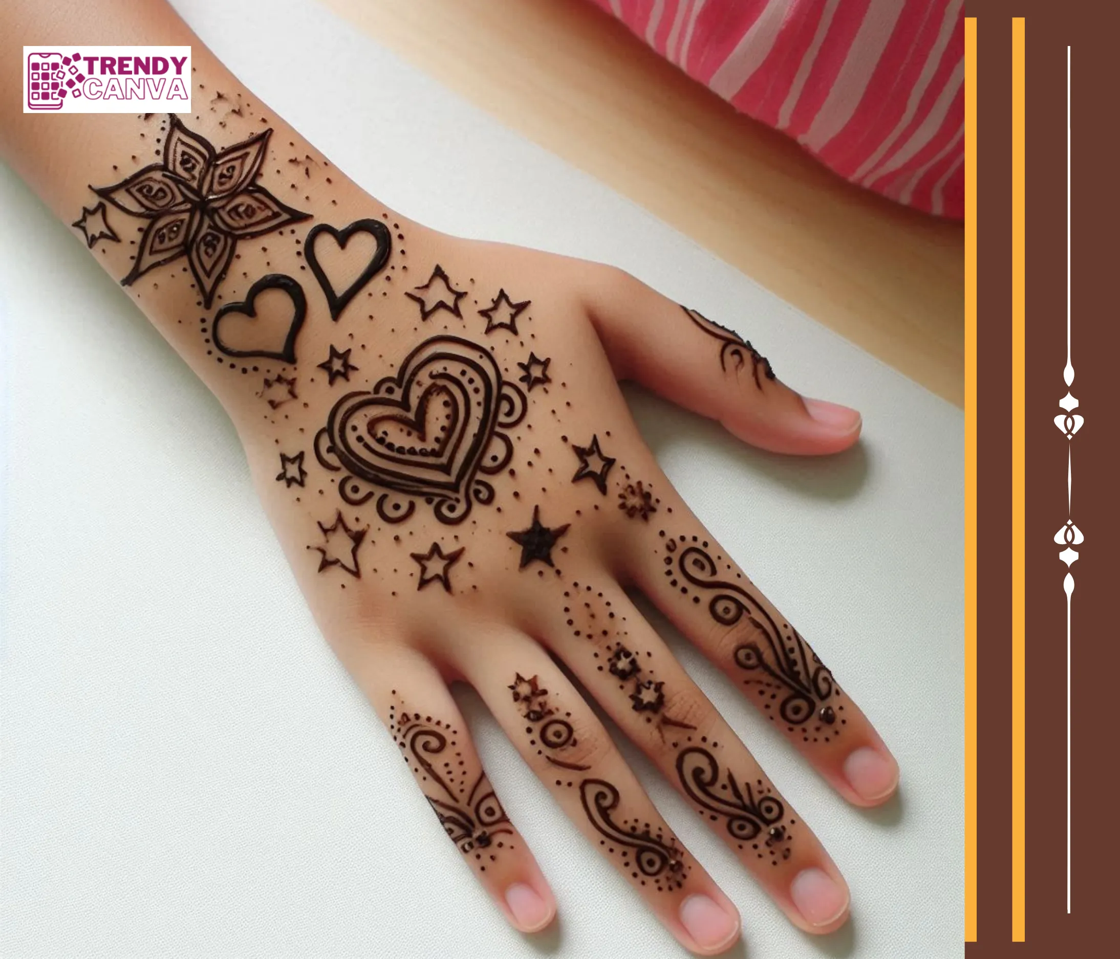 Starry Nights & Hearts Delight Mehndi Designs