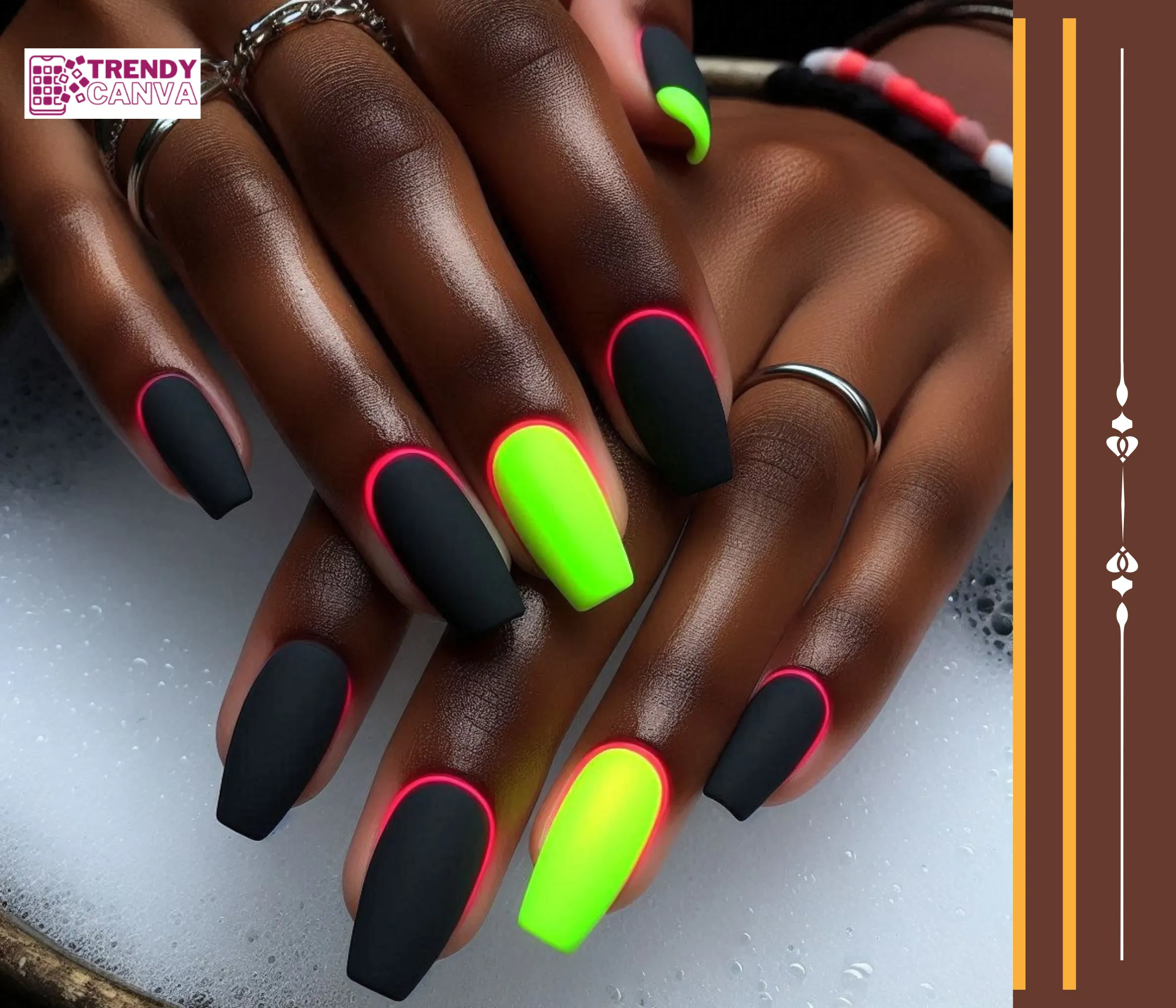 Matte Neon Nail Designs