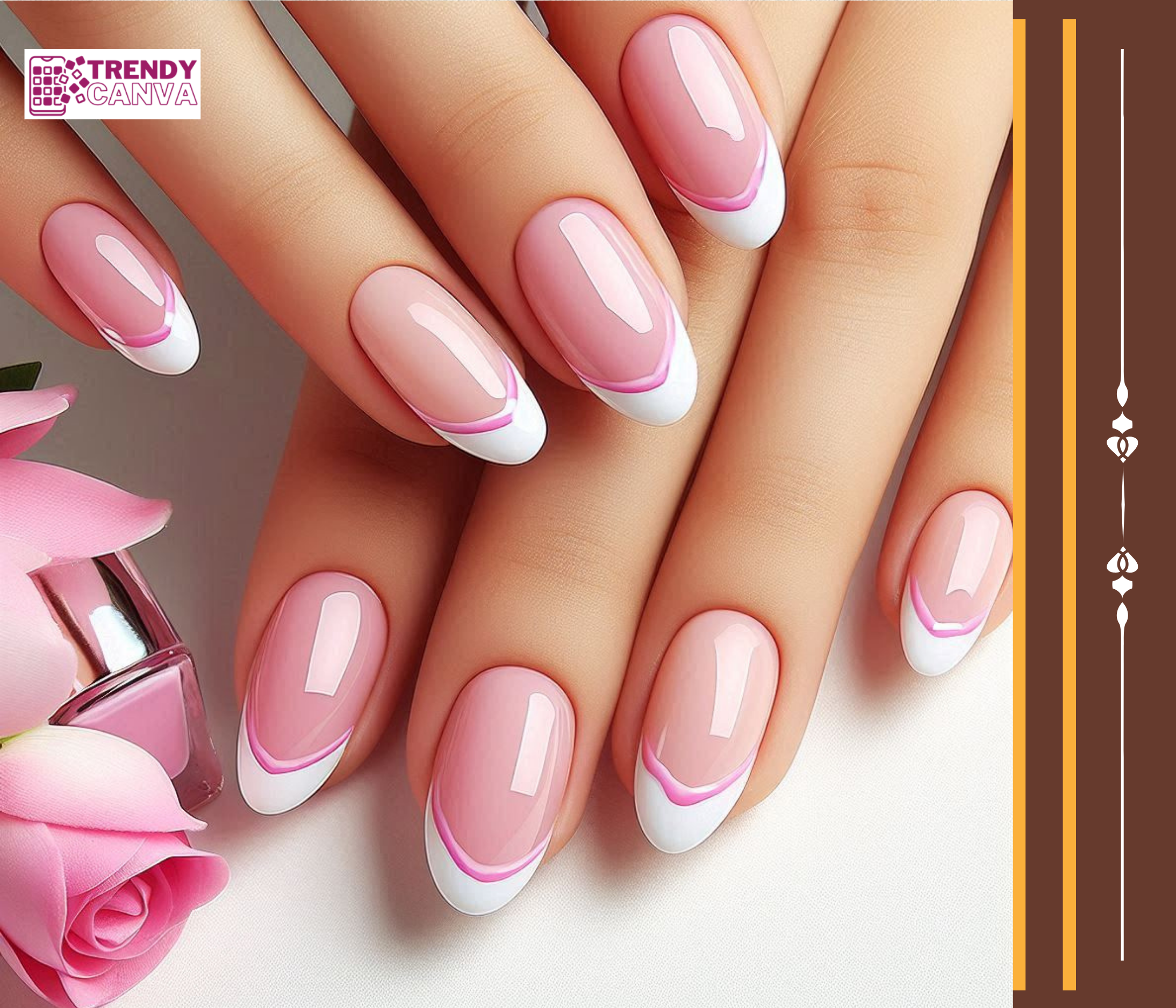 Pink French Tip Nail Designs