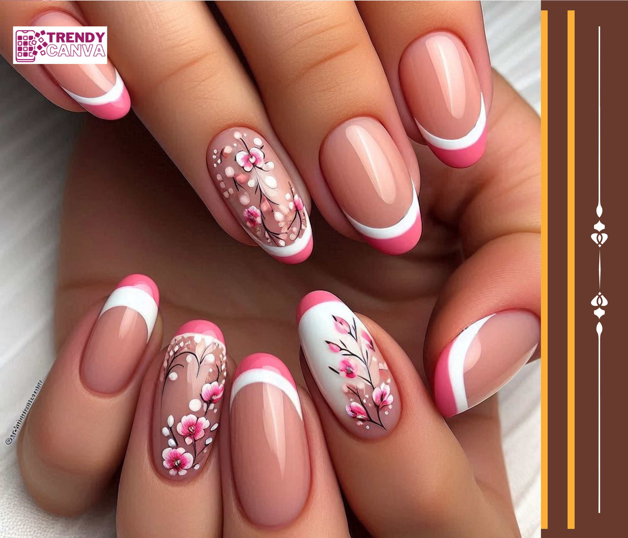 Pink French Tip Nail Designs